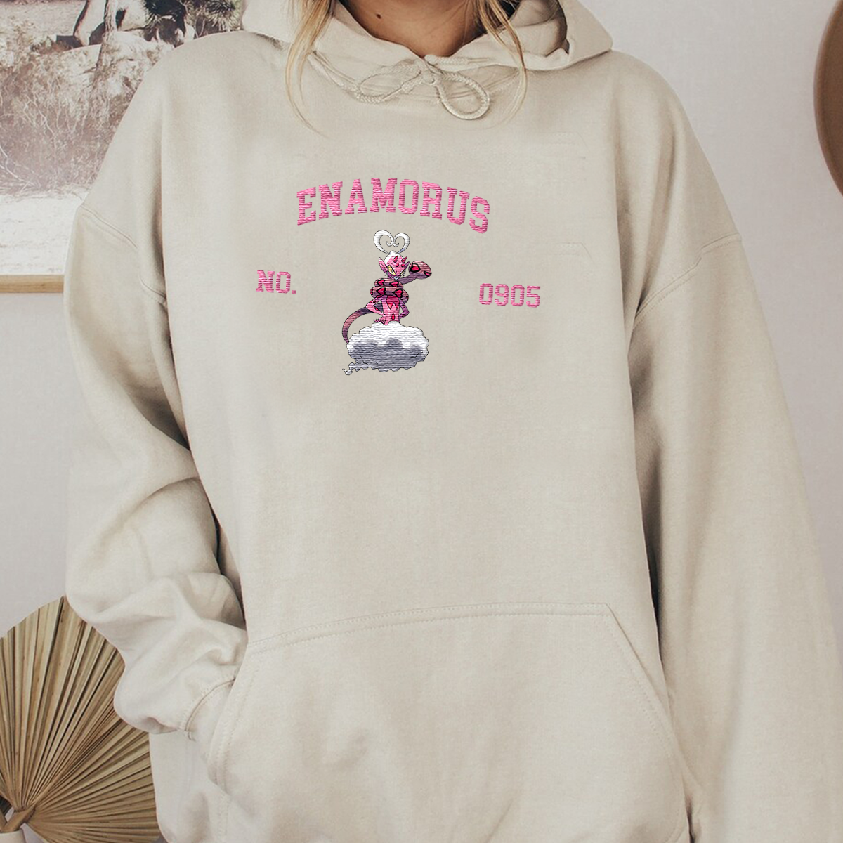 Enamorus Adorable Anime-Themed Embroidered T-Shirt,Crewneck,Hoodie-Trendy Versatile and a Thoughtful Gift for Friends,H-C-1693