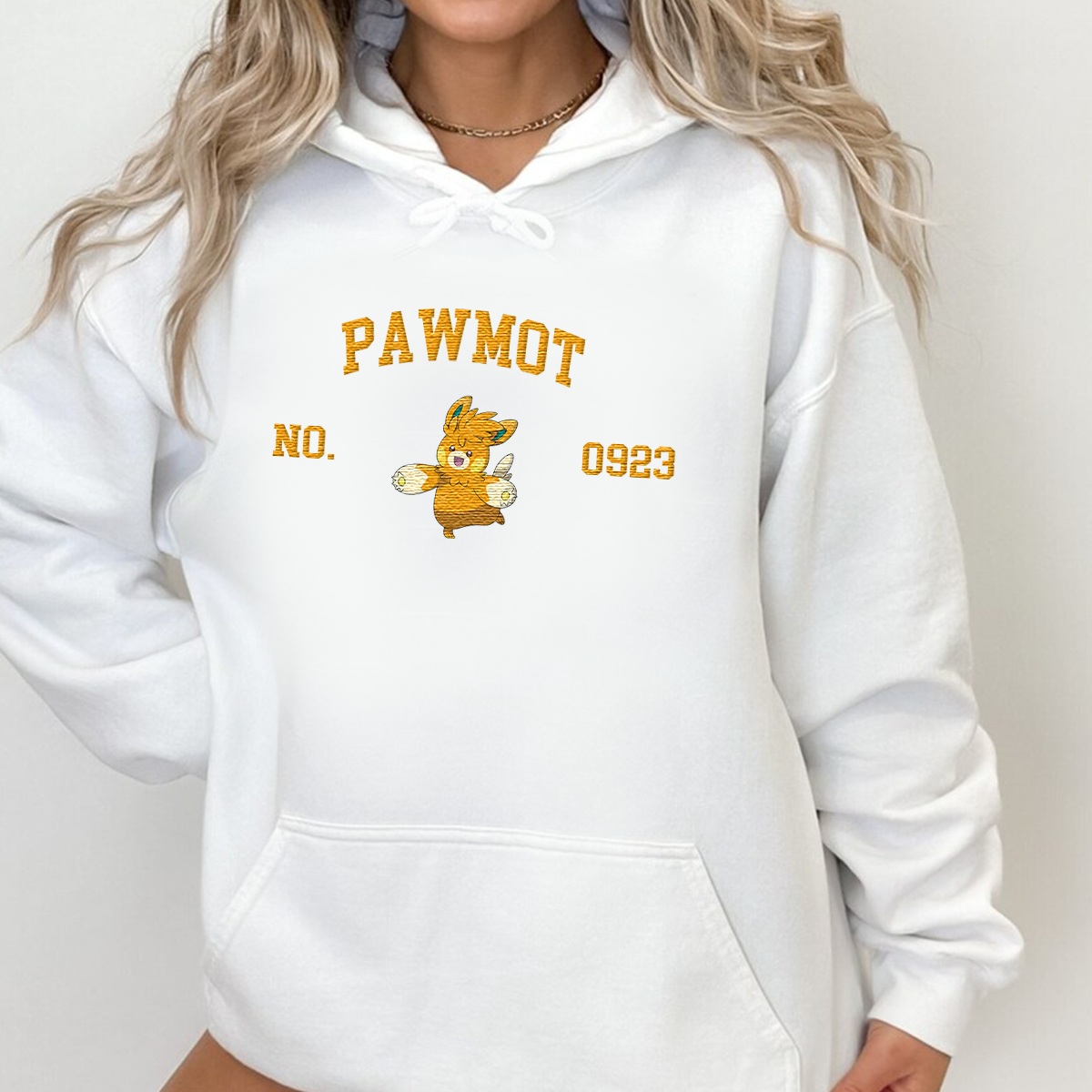 Pawmot Adorable Anime-Themed Embroidered T-Shirt,Crewneck,Hoodie-Trendy Versatile and a Thoughtful Gift for Friends,H-C-1666