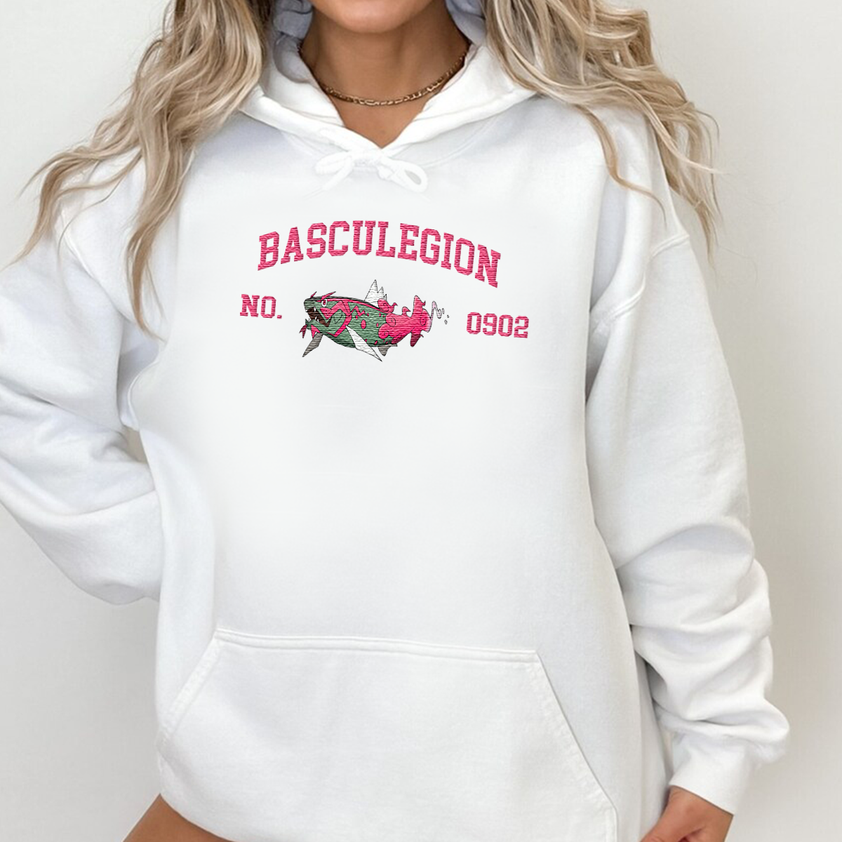 Basculegion Adorable Anime-Themed Embroidered T-Shirt,Crewneck,Hoodie-Trendy Versatile and a Thoughtful Gift for Friends,H-C-1586