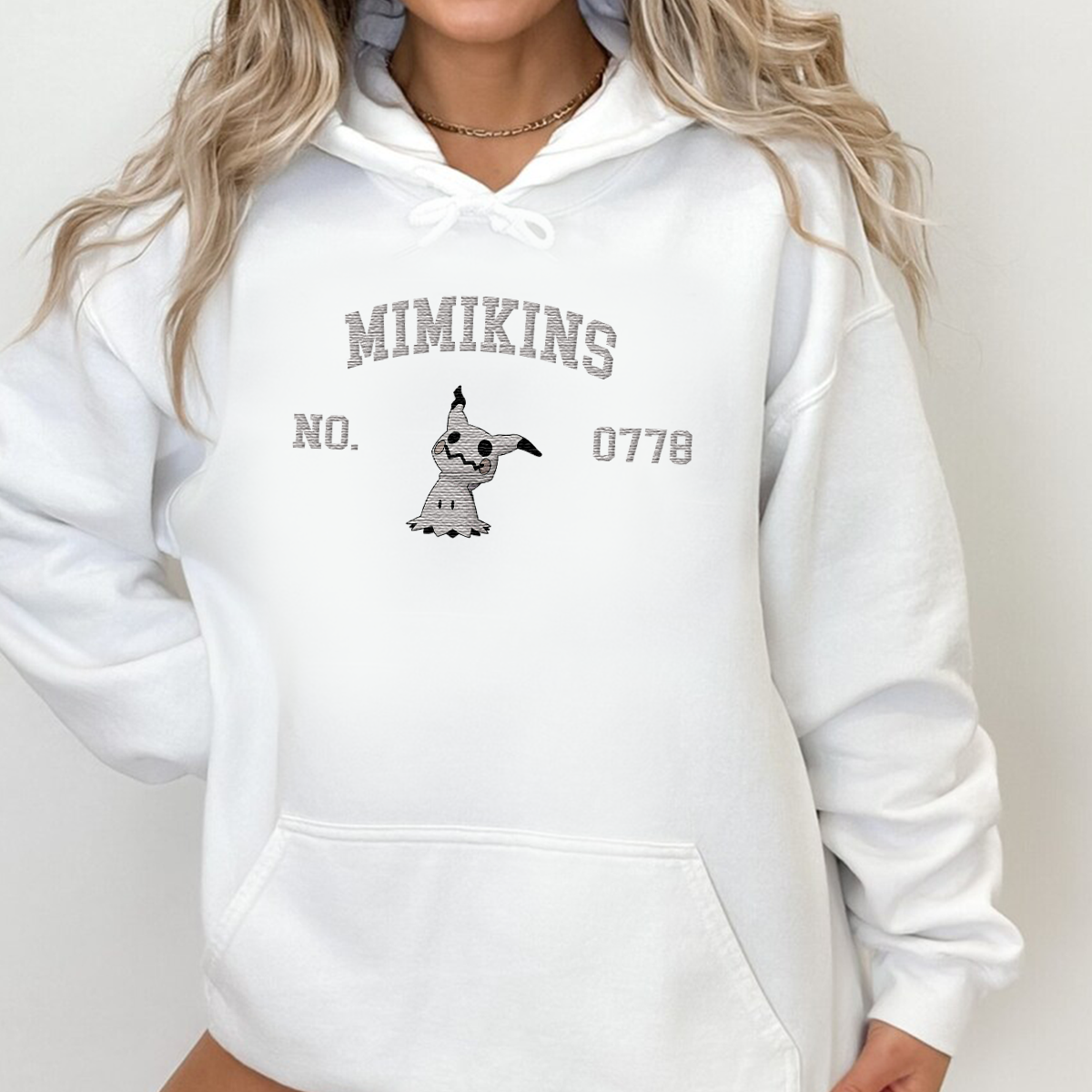 Mimikins Adorable Anime-Themed Embroidered T-Shirt,Crewneck,Hoodie-Trendy Versatile and a Thoughtful Gift for Friends,H-C-1651