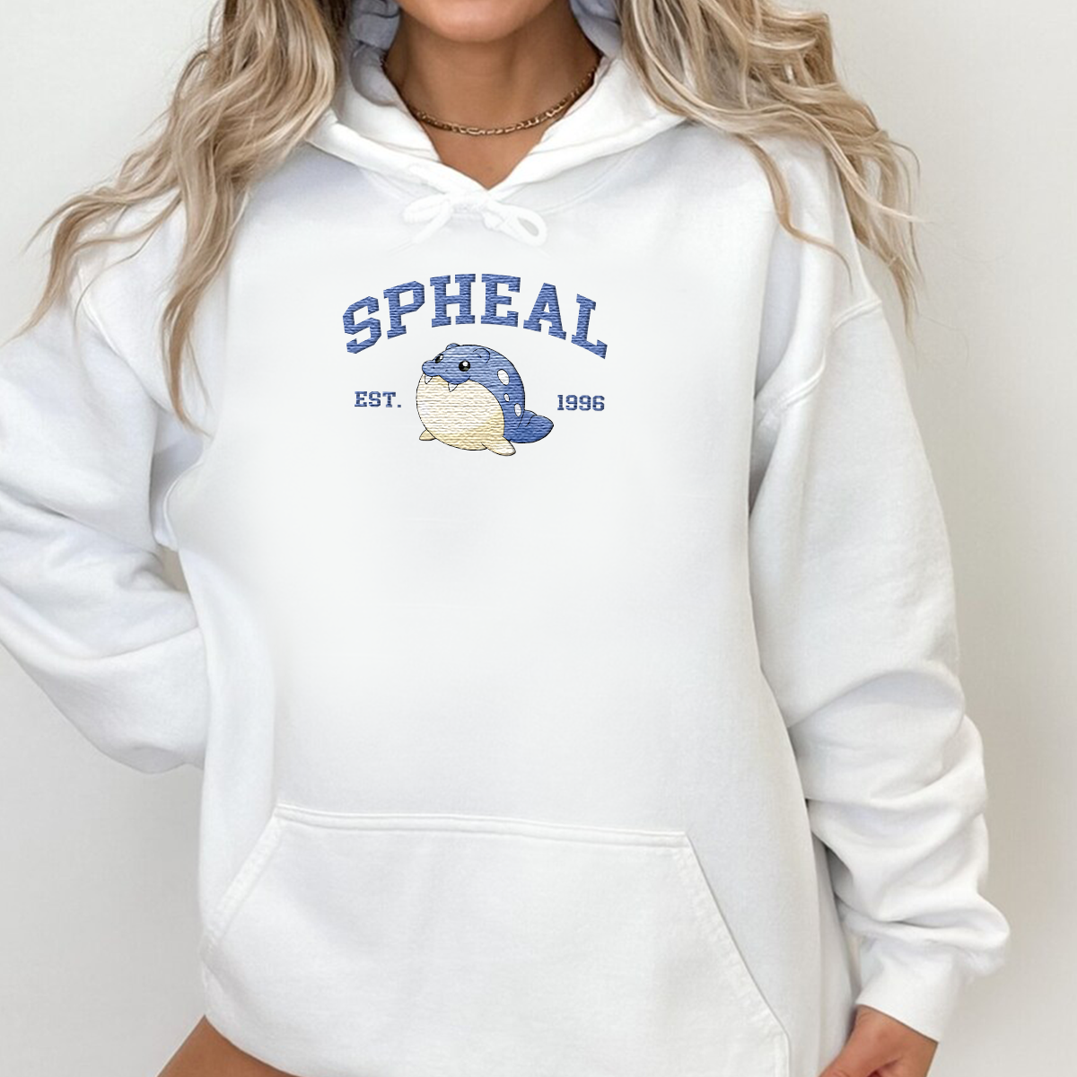 Spheal Adorable Anime-Themed Embroidered T-Shirt,Crewneck,Hoodie-Trendy Versatile and a Thoughtful Gift for Friends,H-C-901