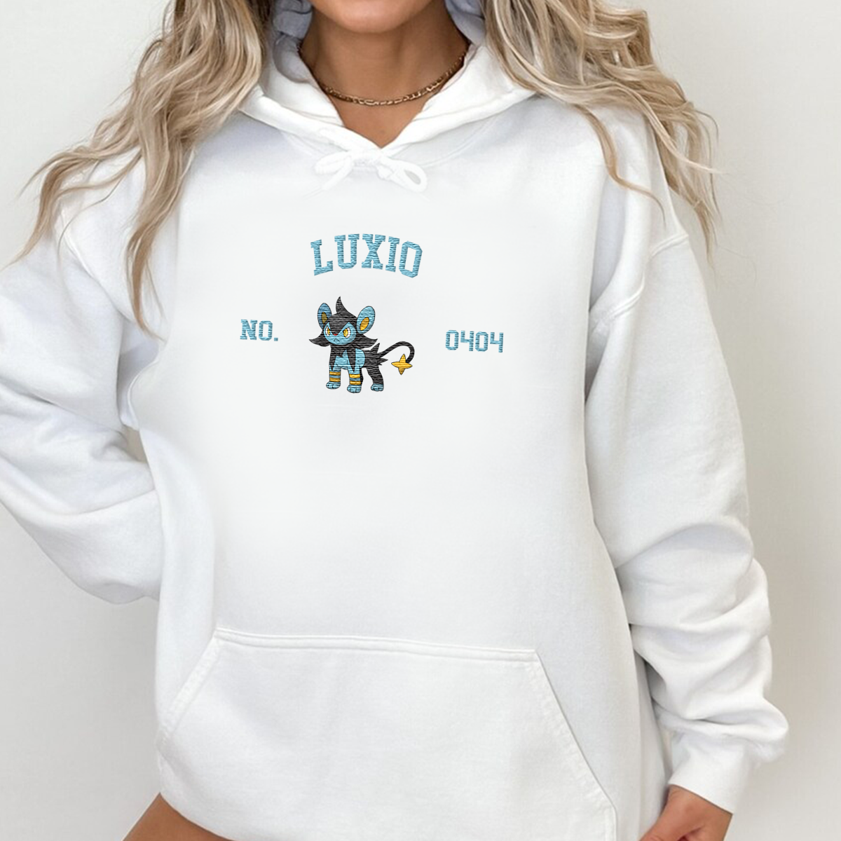 Luxio Adorable Anime-Themed Embroidered T-Shirt,Crewneck,Hoodie-Trendy Versatile and a Thoughtful Gift for Friends,H-C-1722