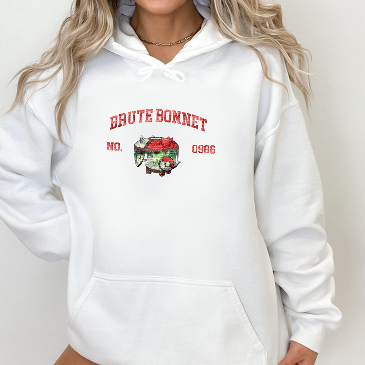 Brute Bonnet Anime-Themed Embroidered T-Shirt,Crewneck,Hoodie-Trendy Versatile and a Thoughtful Gift for Friends,H-C-1787