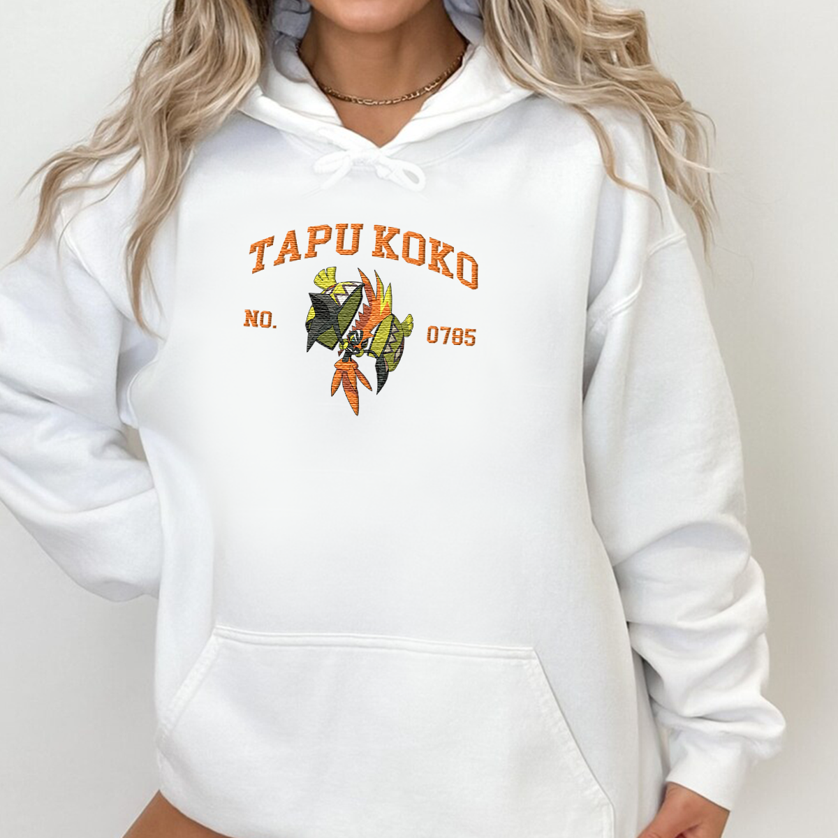 Tapu Koko Adorable Anime-Themed Embroidered T-Shirt,Crewneck,Hoodie-Trendy Versatile and a Thoughtful Gift for Friends,H-C-1382