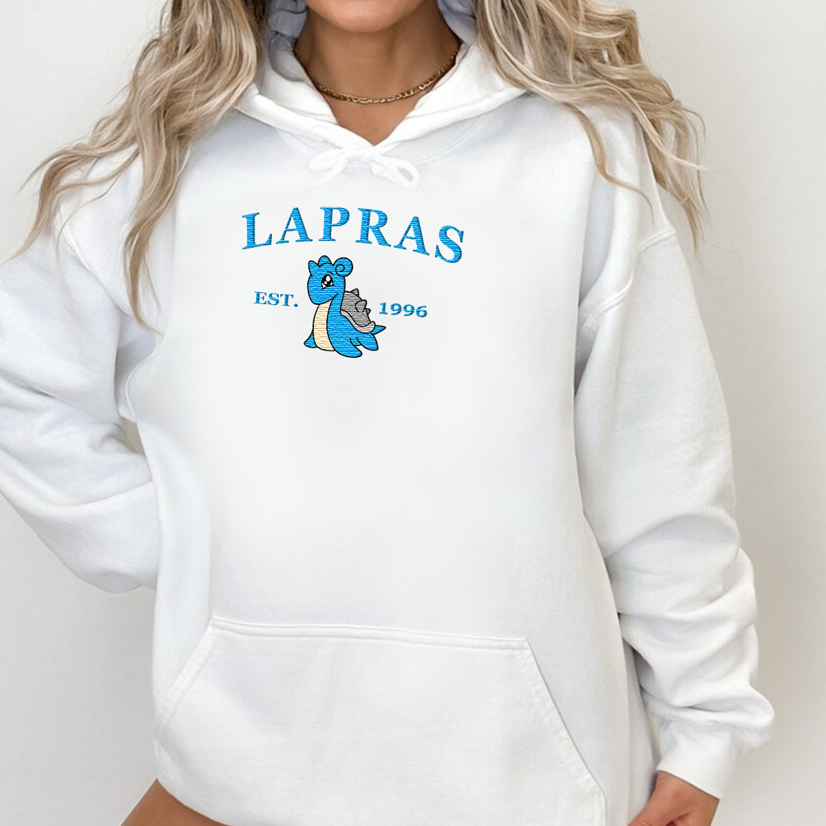 Lapras-Q. Anime Characters Embroidered Unisex T-Shirt,Crewneck,Hoodie For Gift,H-C-956