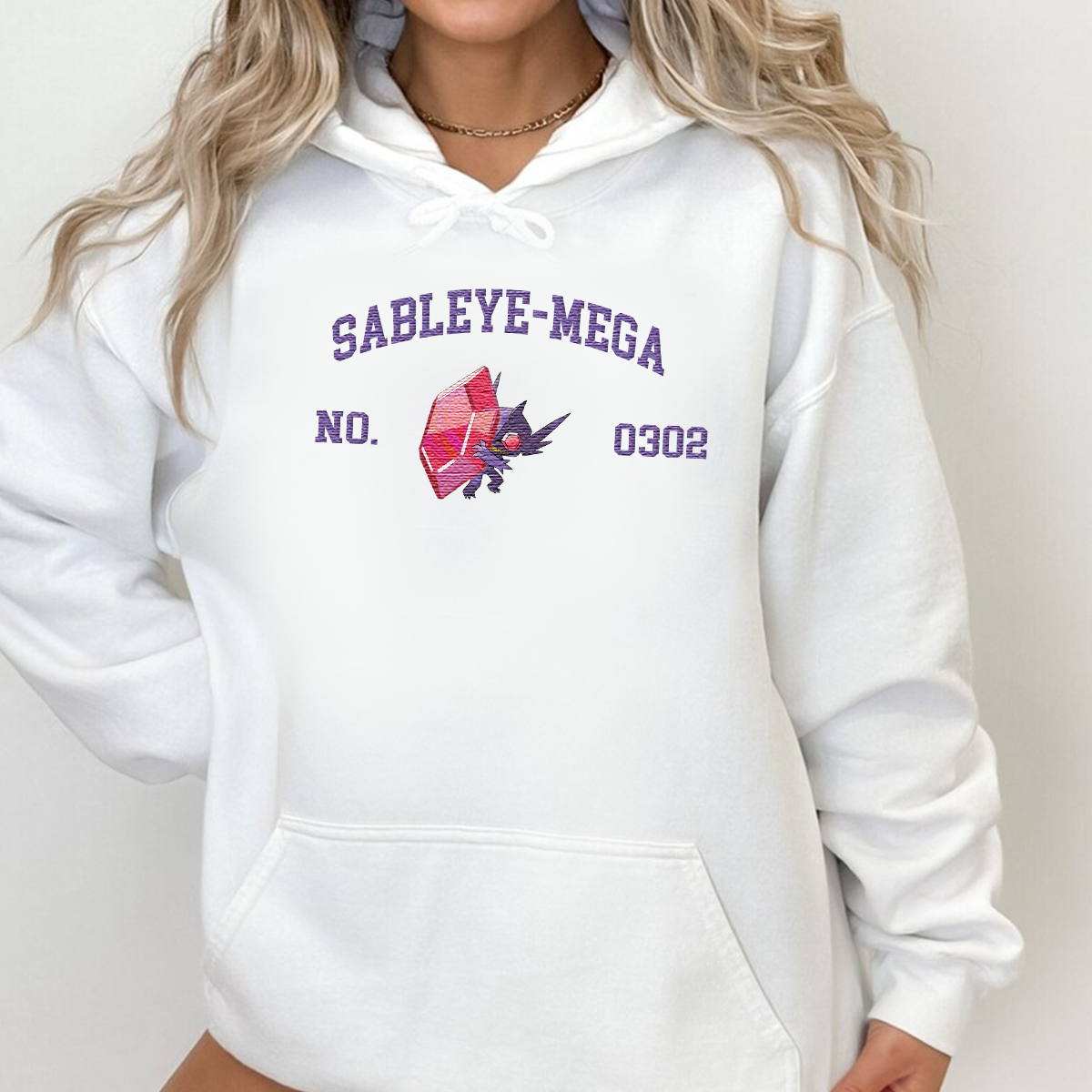 Sableye-Mega Adorable Anime-Themed Embroidered T-Shirt,Crewneck,Hoodie-Trendy Versatile and a Thoughtful Gift for Friends,H-C-1501