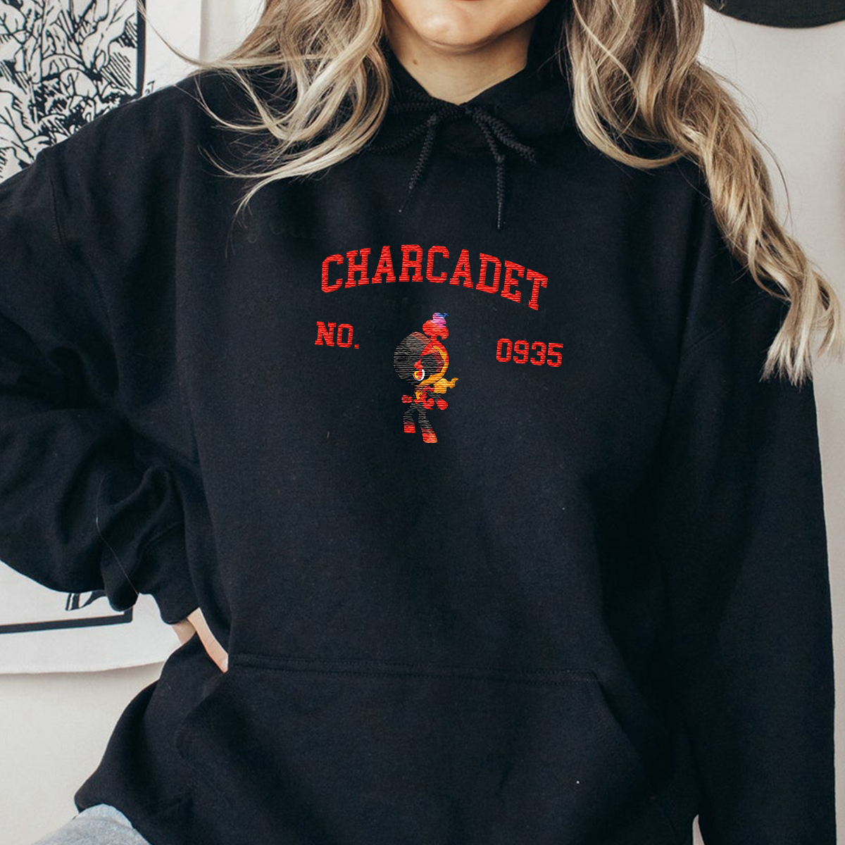 Charcadet Anime-Themed Embroidered T-Shirt,Crewneck,Hoodie-Trendy Versatile and a Thoughtful Gift for Friends,H-C-1824