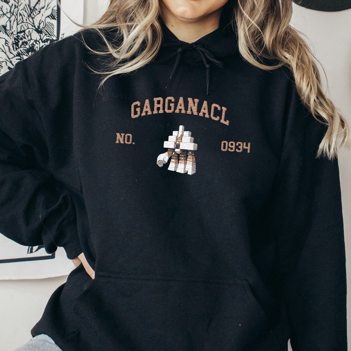 Garganacl Adorable Anime-Themed Embroidered T-Shirt,Crewneck,Hoodie-Trendy Versatile and a Thoughtful Gift for Friends,H-C-1671