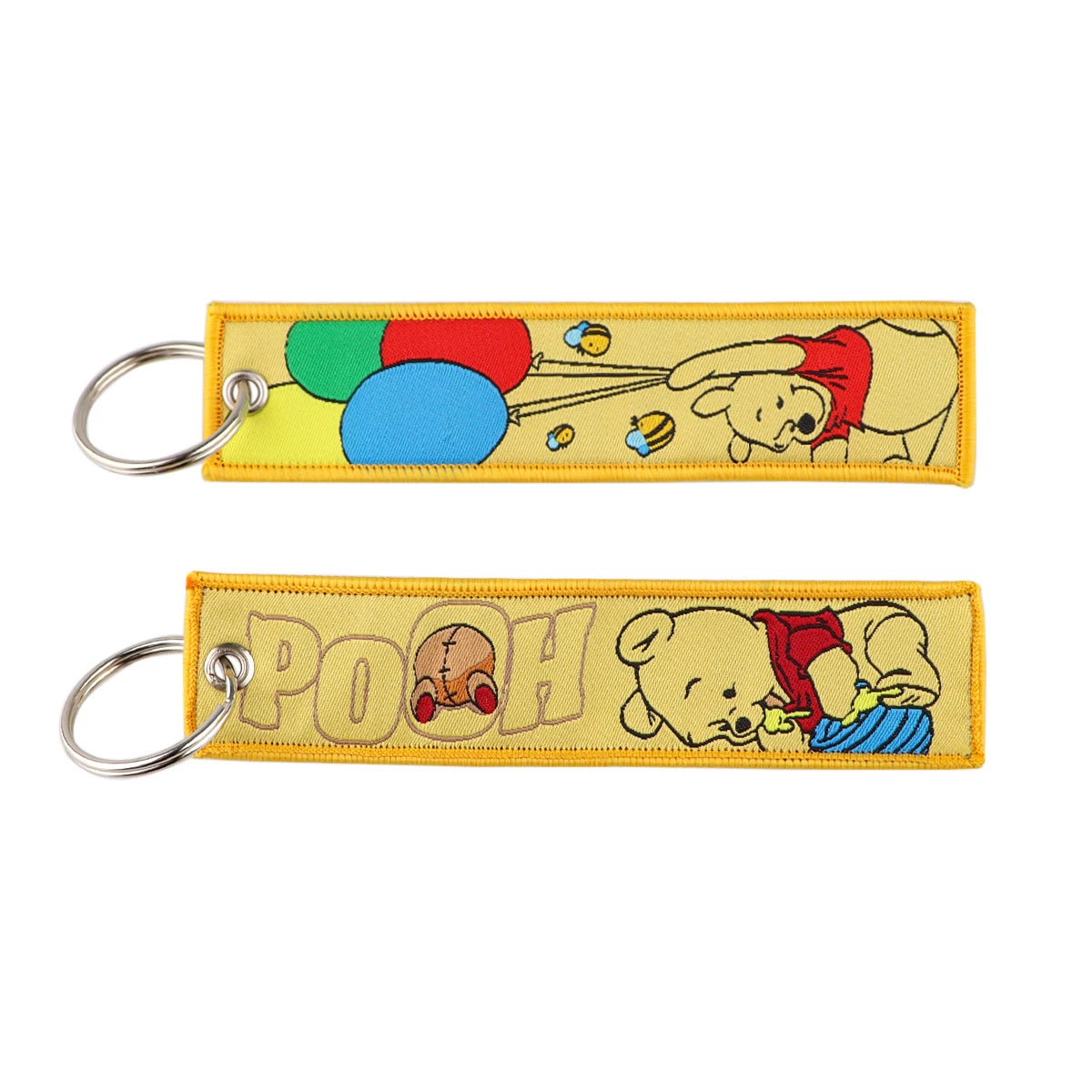 Stitch Cartoon Lanyard Keychain – Woven Fabric ID Badge Holder for Students, Office, Keys, and Accessories,025