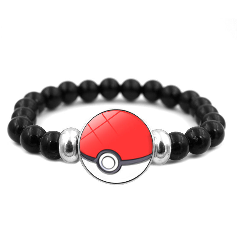 Adorable Black Bead Snap Button Bracelet,A Perfect Gift for Friends and Family,B04