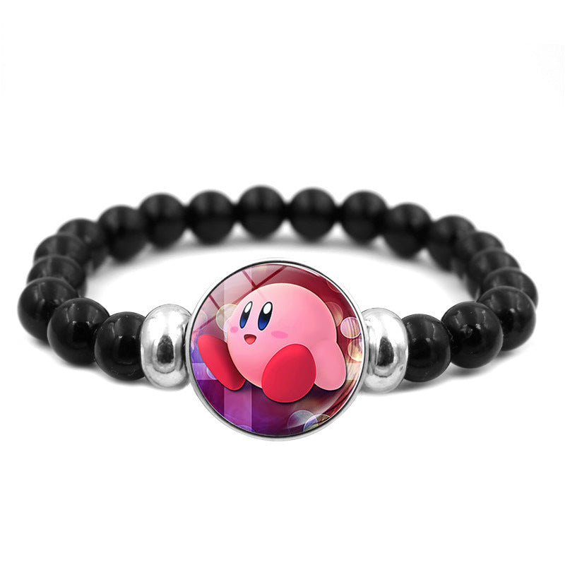 Adorable Black Bead Snap Button Bracelet,A Perfect Gift for Friends and Family,B04
