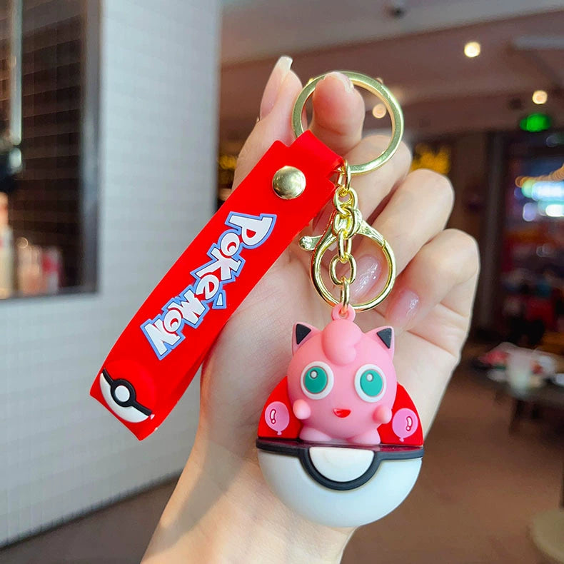 Creative Pokémon Poké Ball PVC Keychain,Cute Pokémon Pendant Anime Merchandise Fan Gift,004