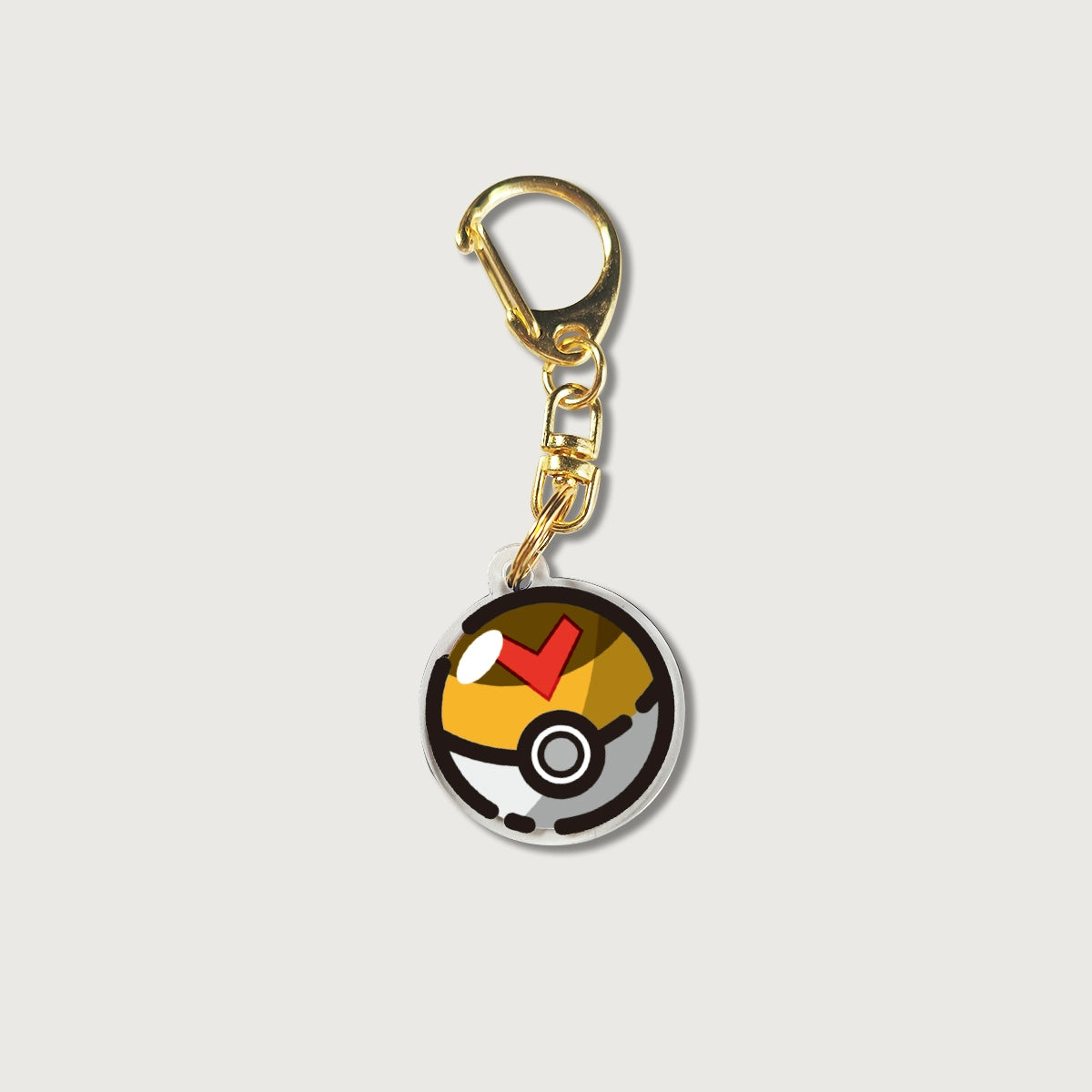 Pokémon Poké Ball Keychain - Double-Sided Acrylic DIY Cartoon Anime Creative Accessory,006