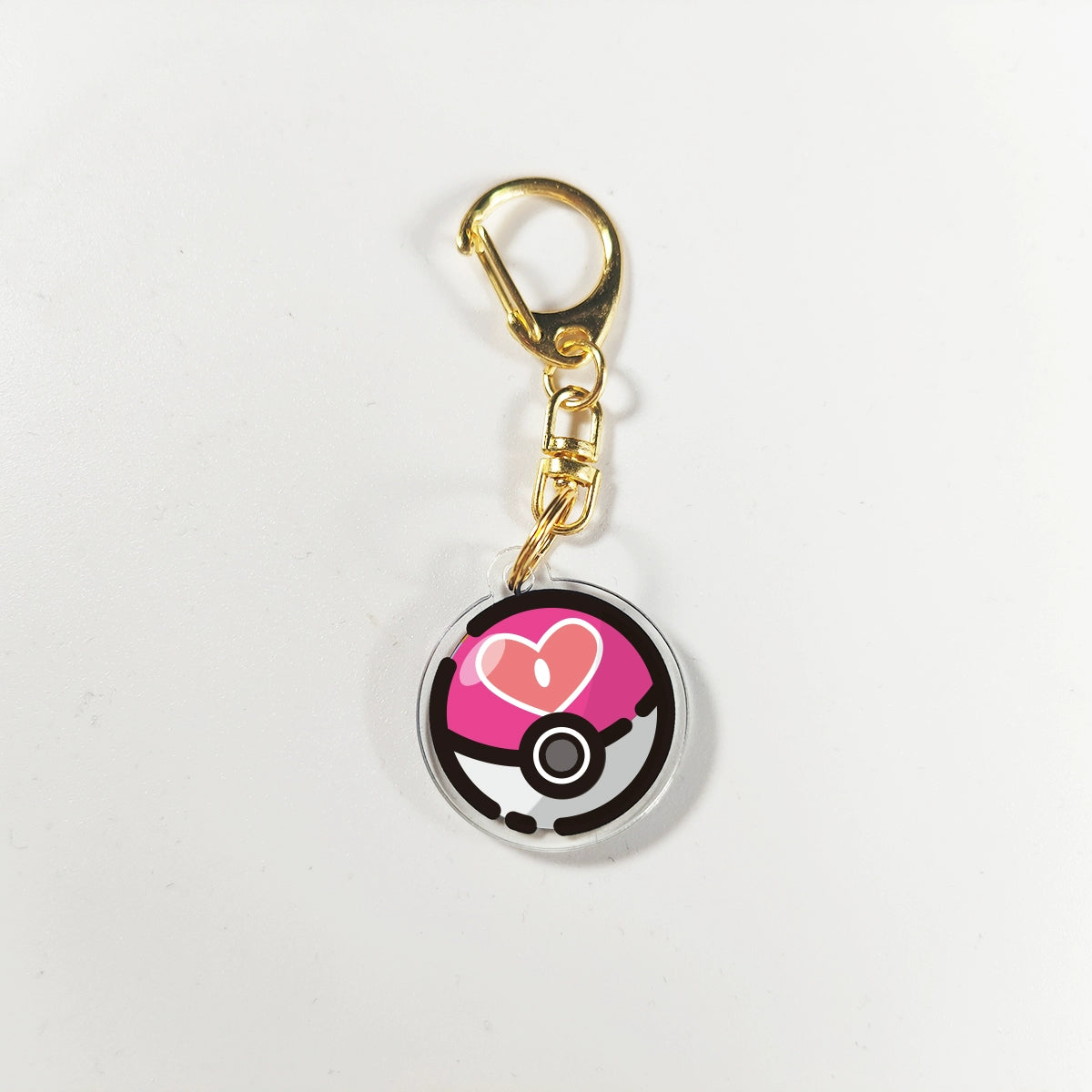 Pokémon Poké Ball Keychain - Double-Sided Acrylic DIY Cartoon Anime Creative Accessory,006