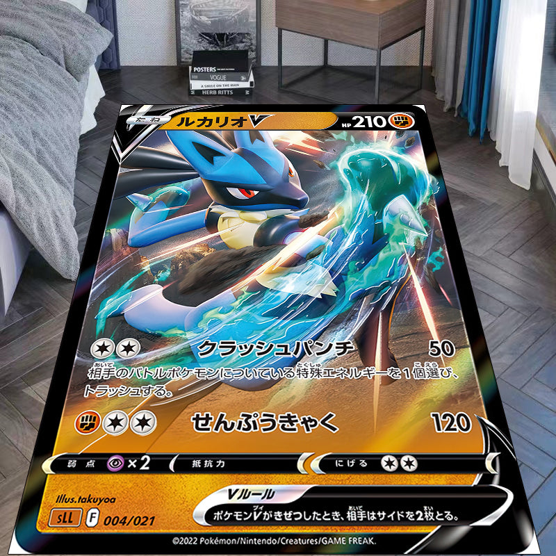 Lucario Pokémon Throw Blanket,Soft and Cozy,Perfect for Fighting and Steel-Type Fans,B-C-1078