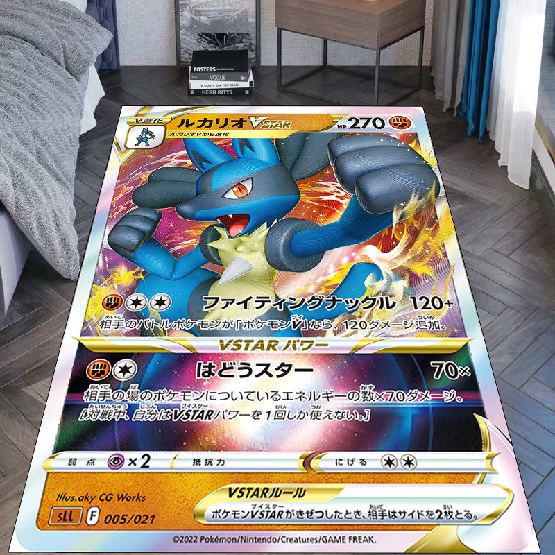 Lucario Pokémon Throw Blanket,Soft and Cozy,Perfect for Fighting and Steel-Type Fans,B-C-1078