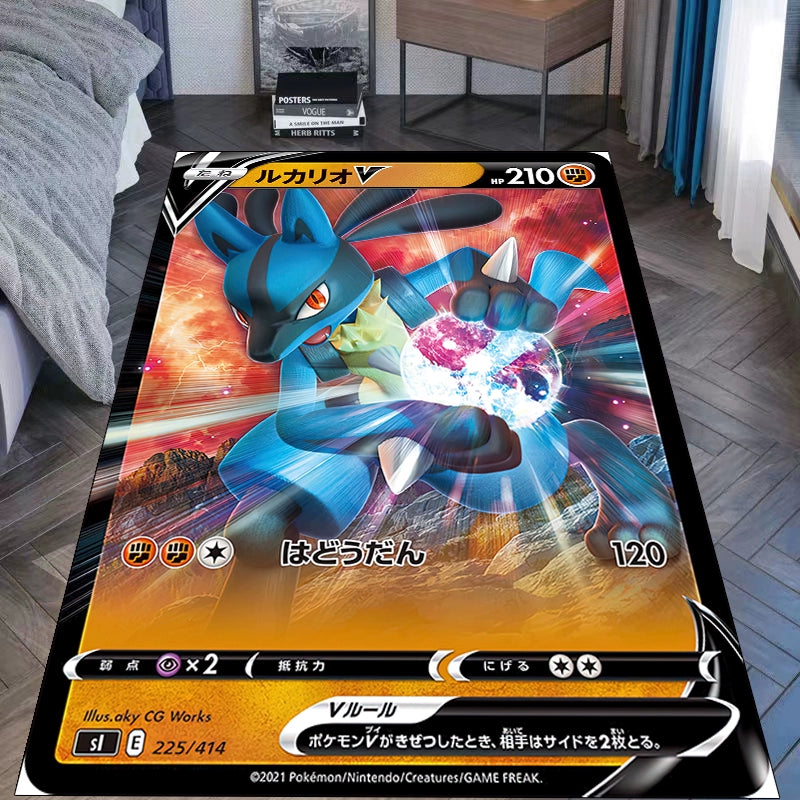 Lucario Pokémon Throw Blanket,Soft and Cozy,Perfect for Fighting and Steel-Type Fans,B-C-1078