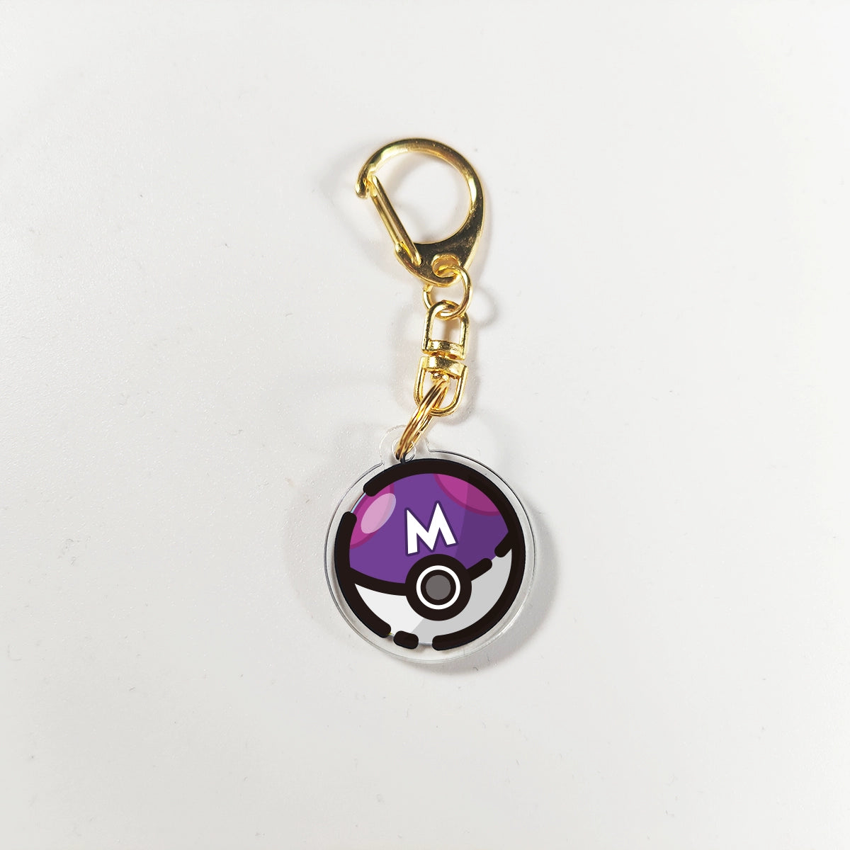 Pokémon Poké Ball Keychain - Double-Sided Acrylic DIY Cartoon Anime Creative Accessory,006