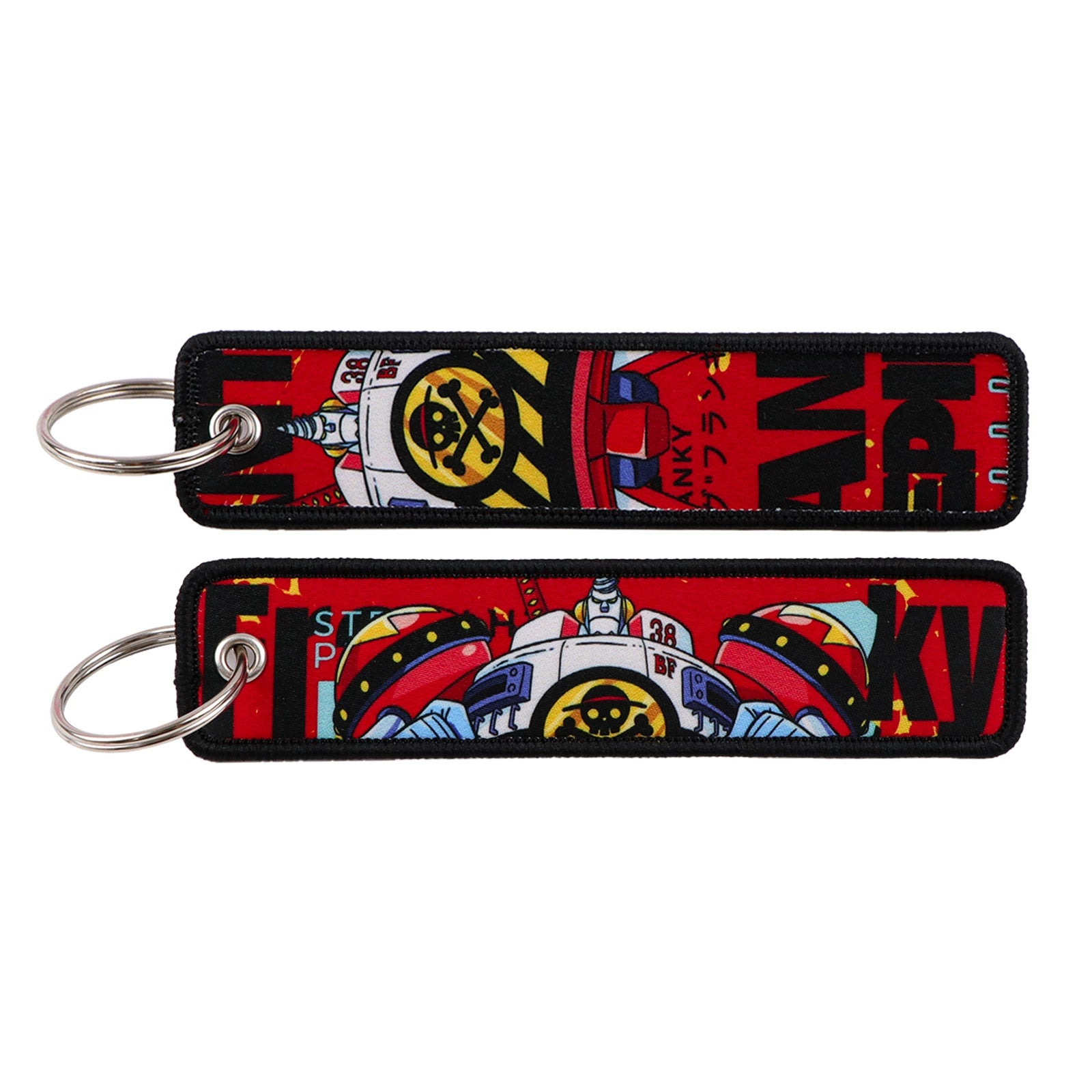 One Piece Luffy Woven Label Keychain, Zoro Cartoon Keychain, Bag Pendant Accessory,018