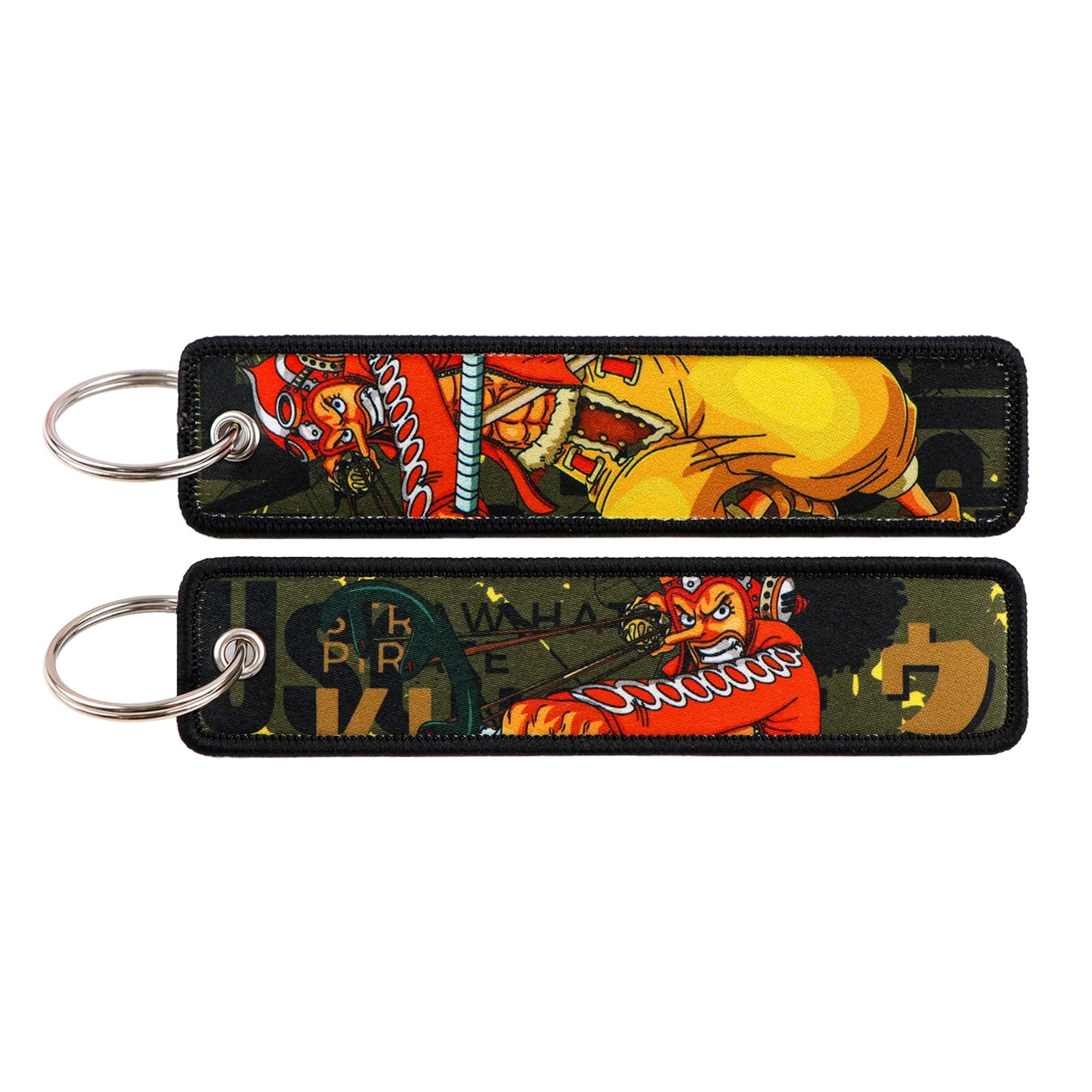 One Piece Luffy Woven Label Keychain, Zoro Cartoon Keychain, Bag Pendant Accessory,018
