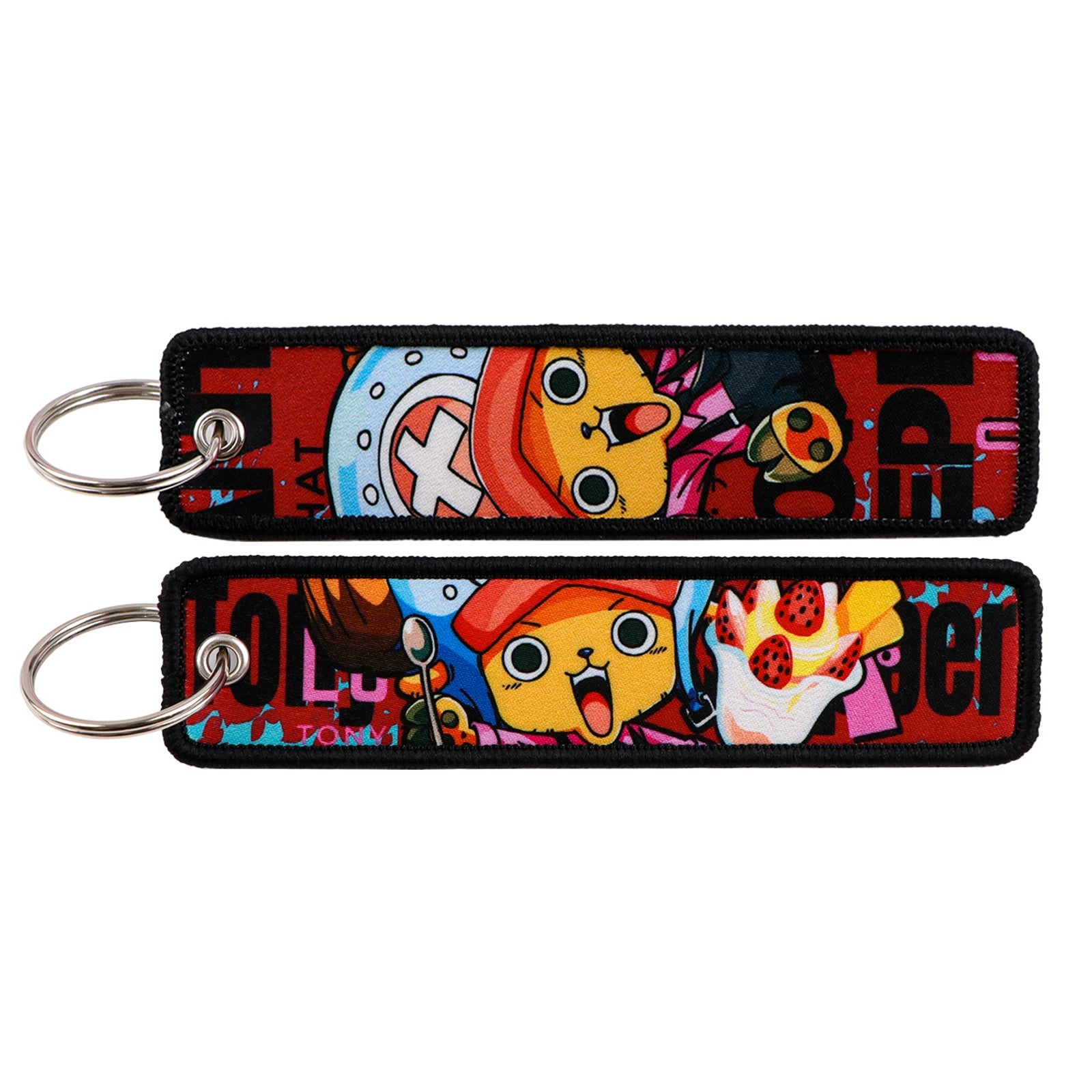 One Piece Luffy Woven Label Keychain, Zoro Cartoon Keychain, Bag Pendant Accessory,018