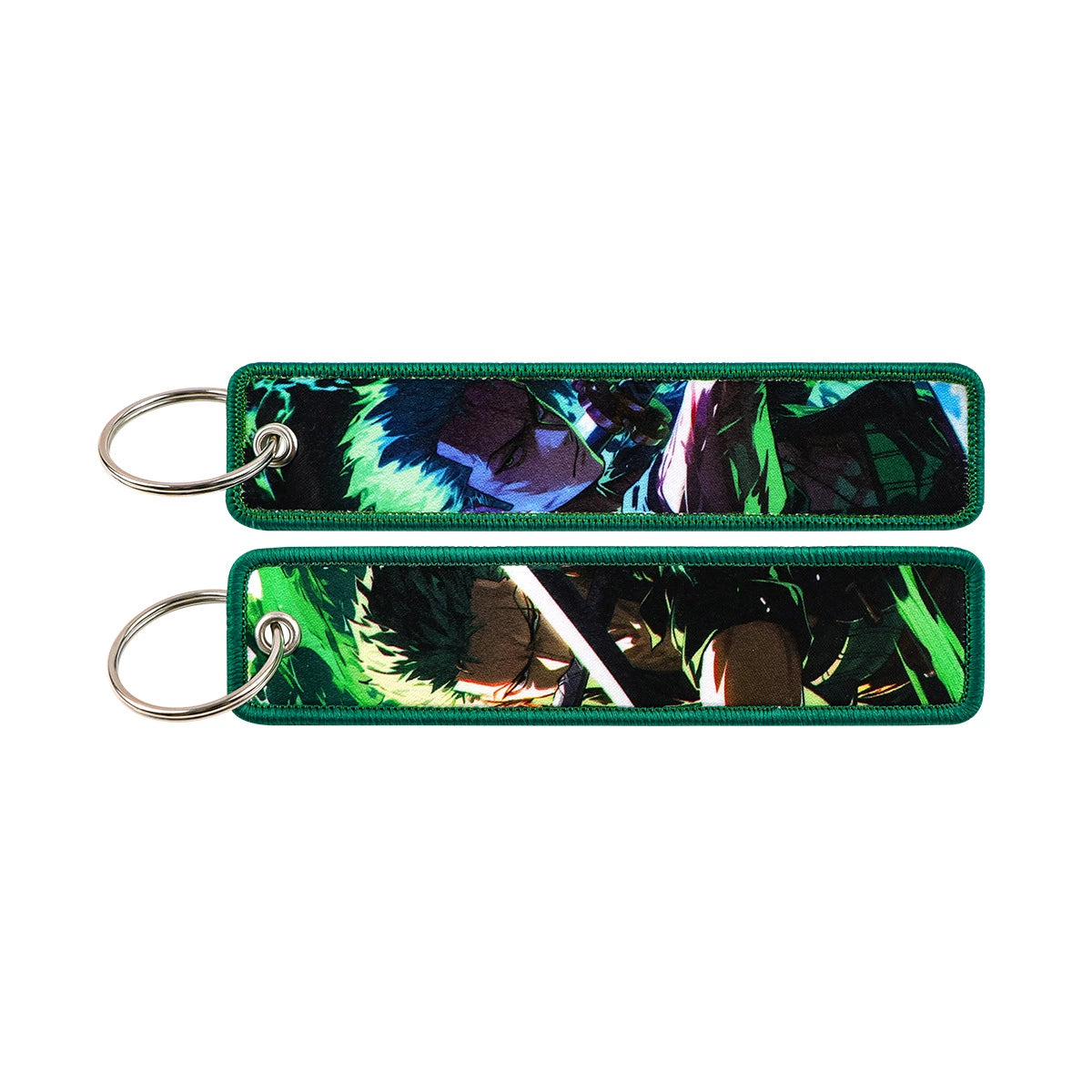 One Piece Luffy Woven Label Keychain, Zoro Cartoon Keychain, Bag Pendant Accessory,018