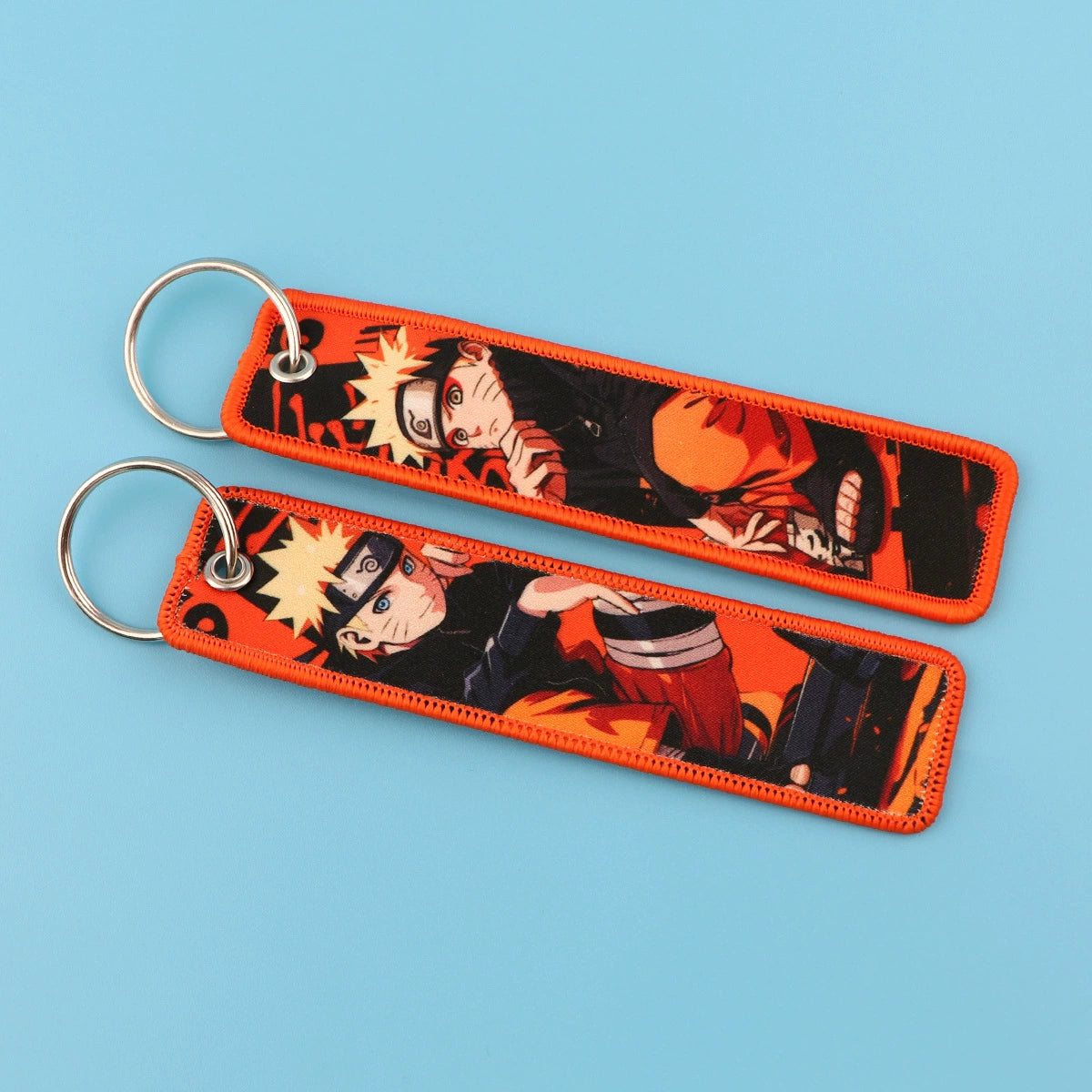 Naruto Cloud Embroidered Keychain – Anime Cartoon Woven Fabric Key Ring for Students & Fans,027