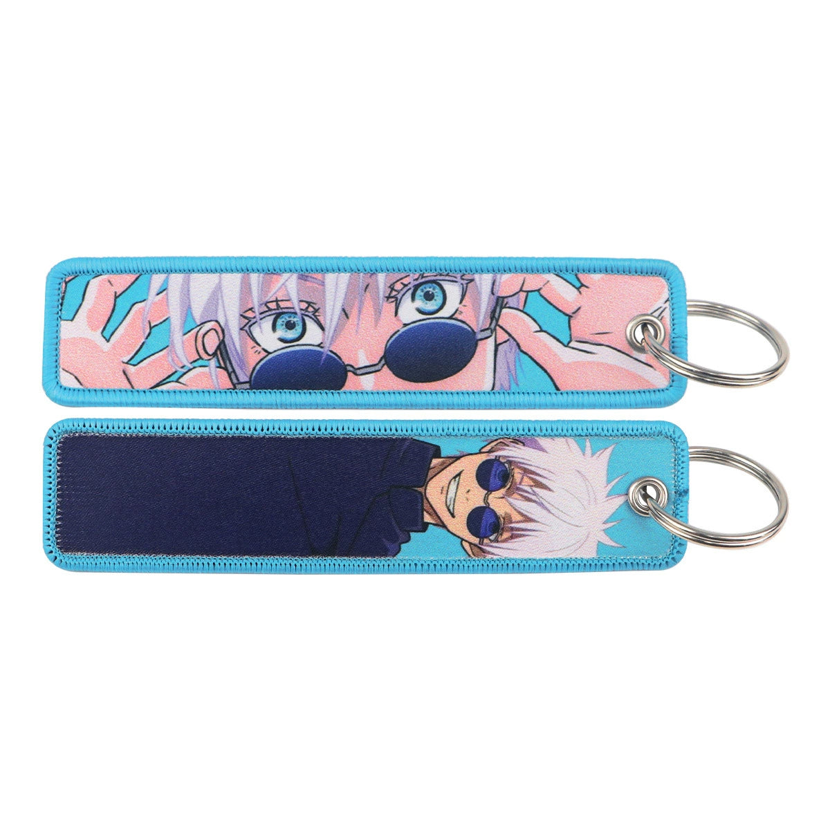Jujutsu Kaisen Gojo Satoru Woven Lanyard Keychain – Anime Badge Holder & Fabric Strap,024
