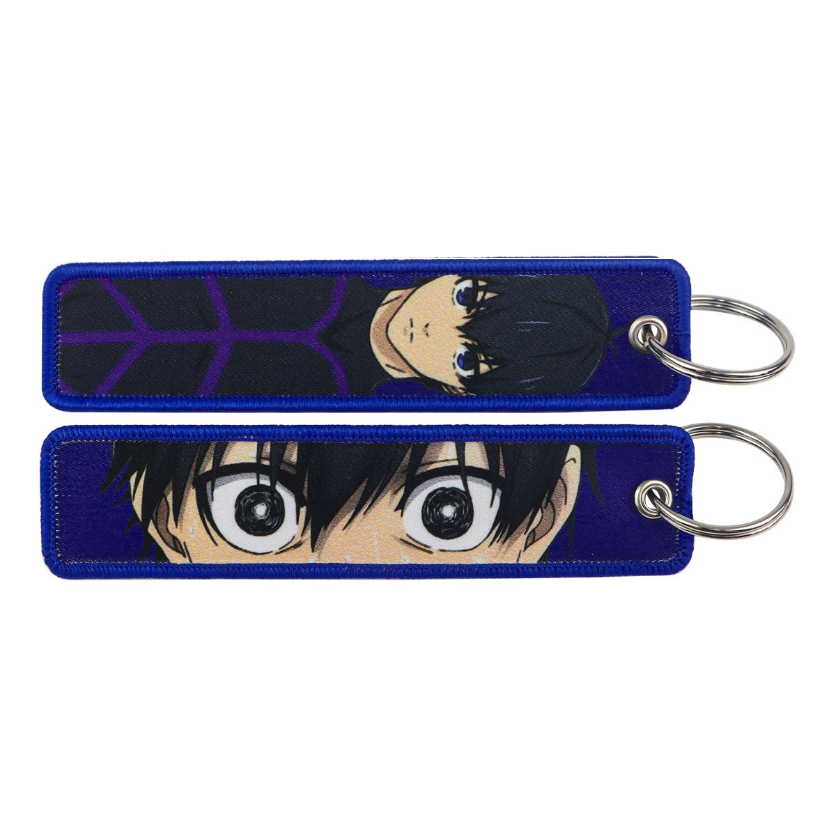 Jujutsu Kaisen Gojo Satoru Woven Lanyard Keychain – Anime Badge Holder & Fabric Strap,024
