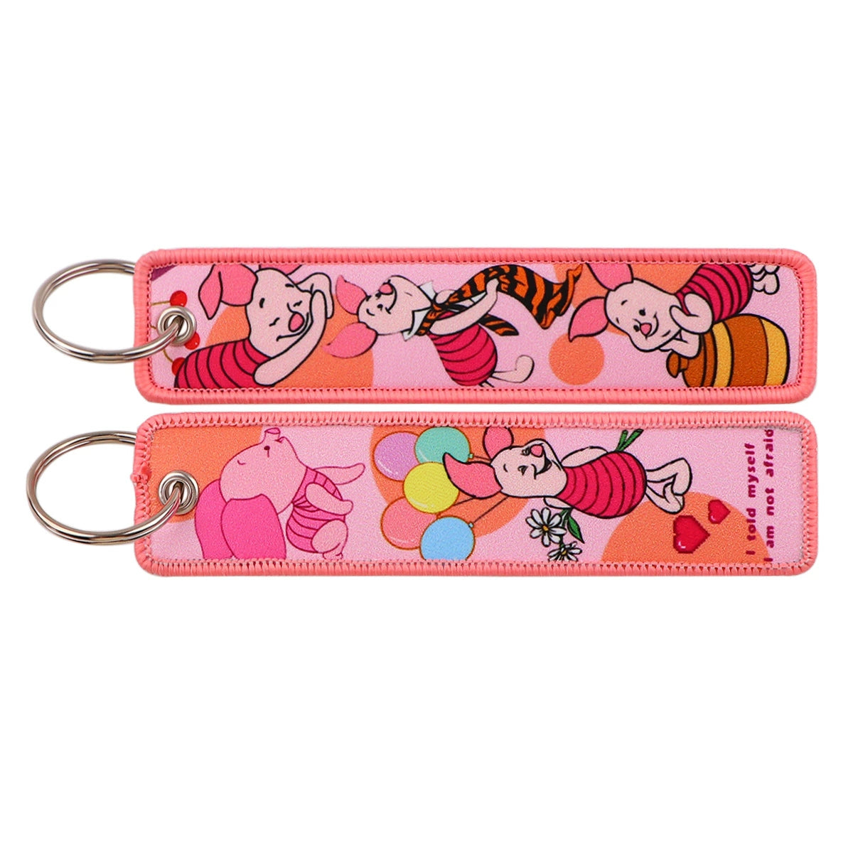 Stitch Cartoon Lanyard Keychain – Woven Fabric ID Badge Holder for Students, Office, Keys, and Accessories,025