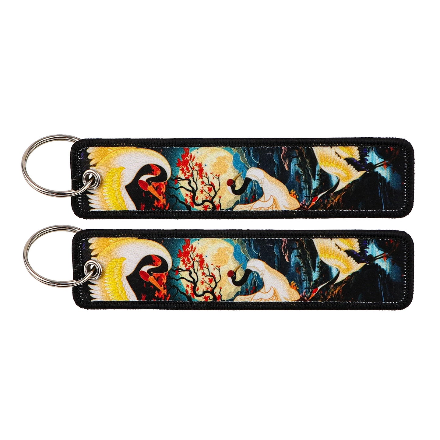 Cartoon Animal Eagle Beak Keychain Pendant,Japanese Style Wave Jacquard Keychain,Keychain with Traditional Chinese Style Lanyard Decoration,015