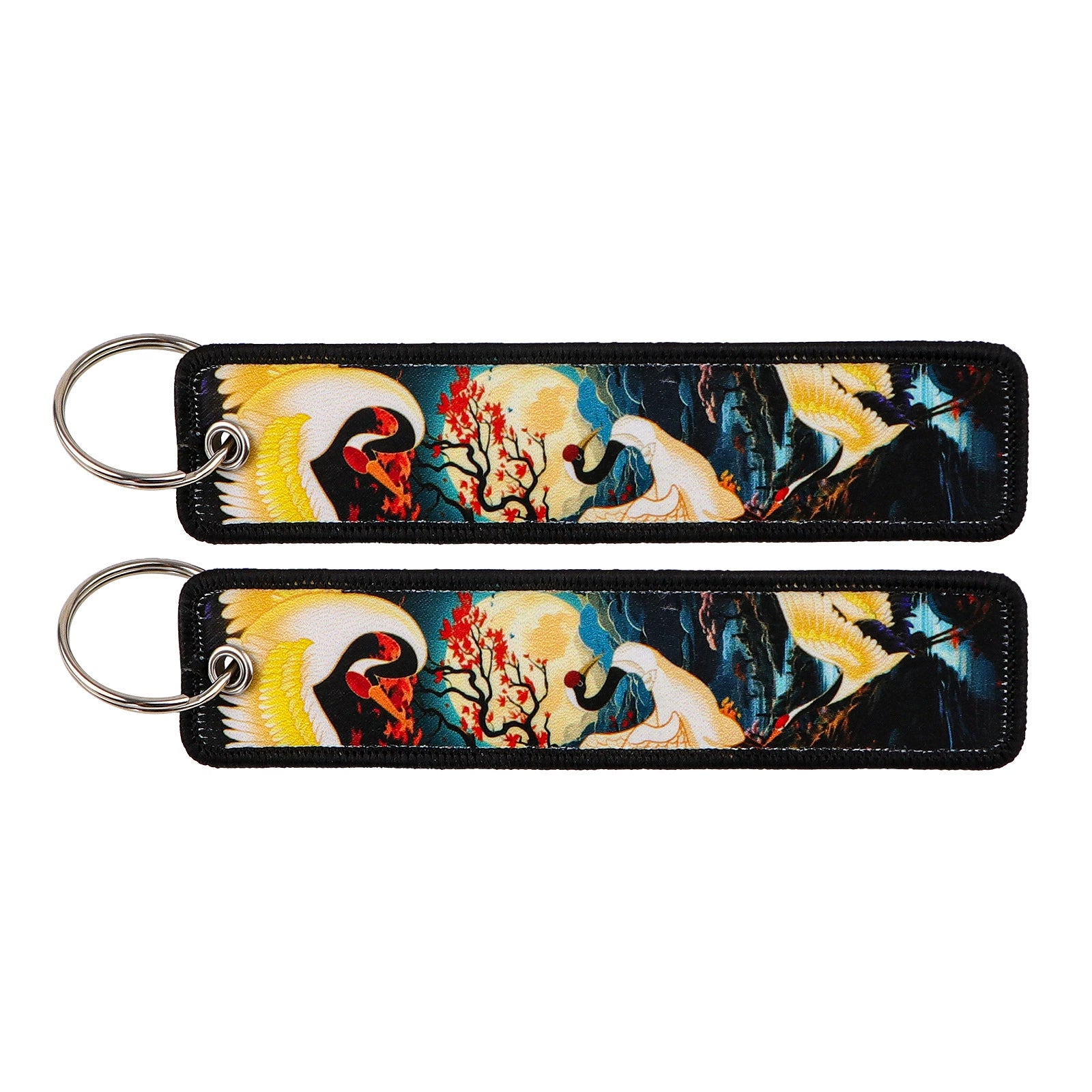 Cartoon Animal Eagle Beak Keychain Pendant,Japanese Style Wave Jacquard Keychain,Keychain with Traditional Chinese Style Lanyard Decoration,015