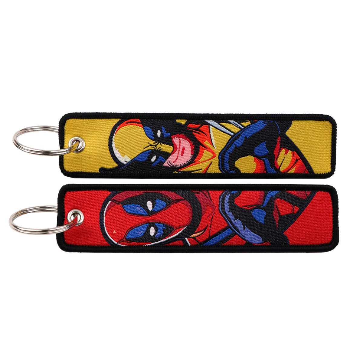 Cartoon Hero Lanyard Keychain – Woven Fabric ID Badge Holder for Students & Office Use,028