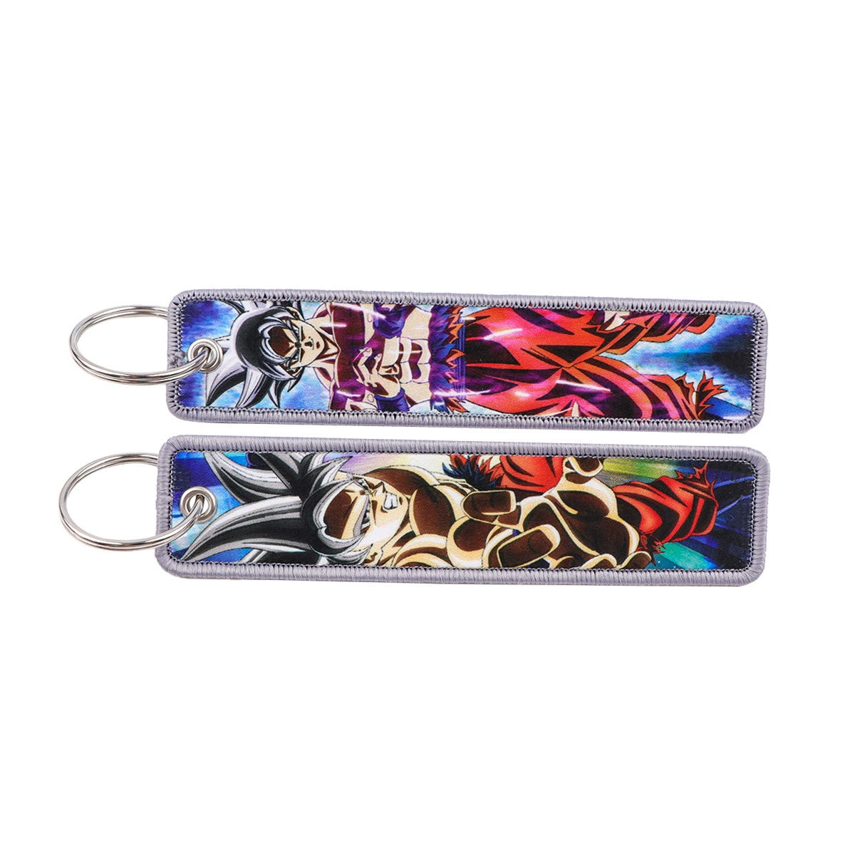 Dragon Ball Woven Keychain Lanyard - Goku & Vegeta Cartoon Character Campus Strap,Fabric Craft Pendant,022