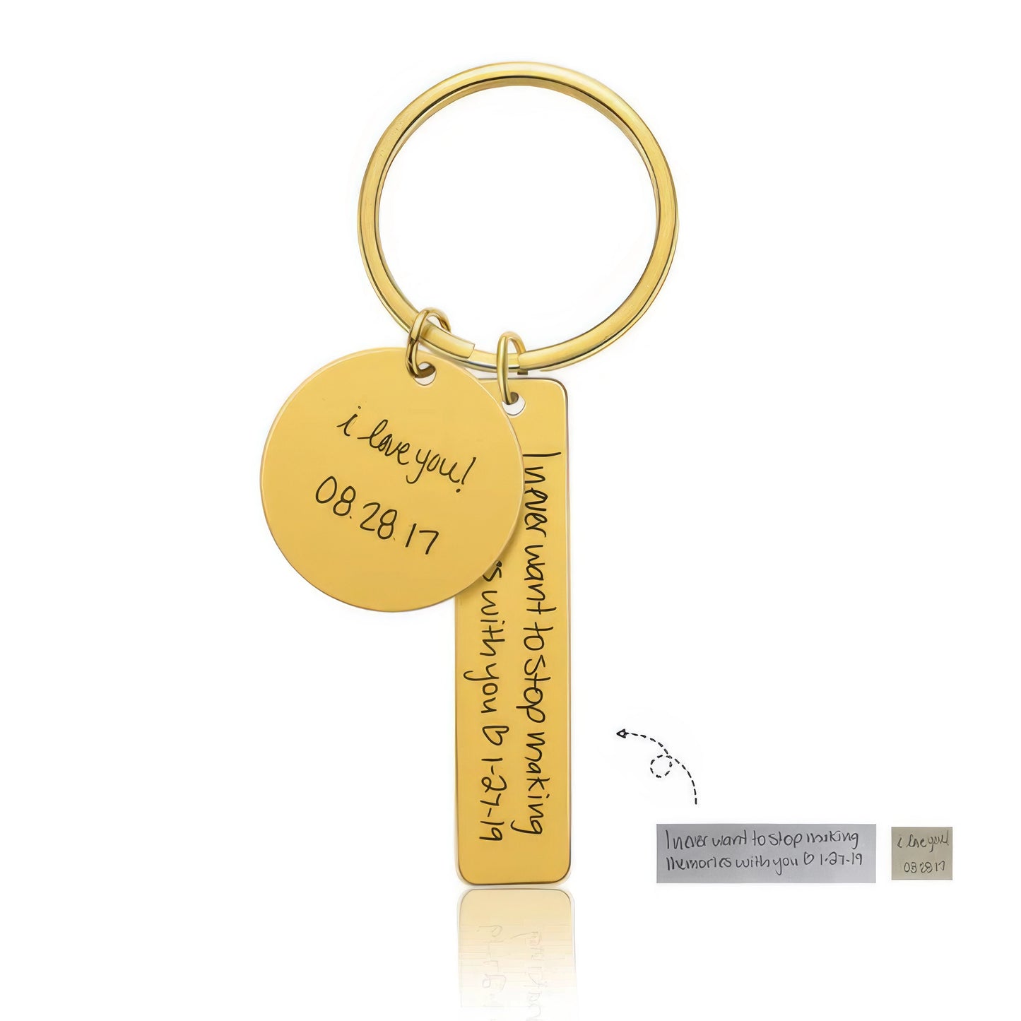 Personalized Bar Keychain Birthday Gift Engraved Picture Keyring For Family Friend,J-A-303
