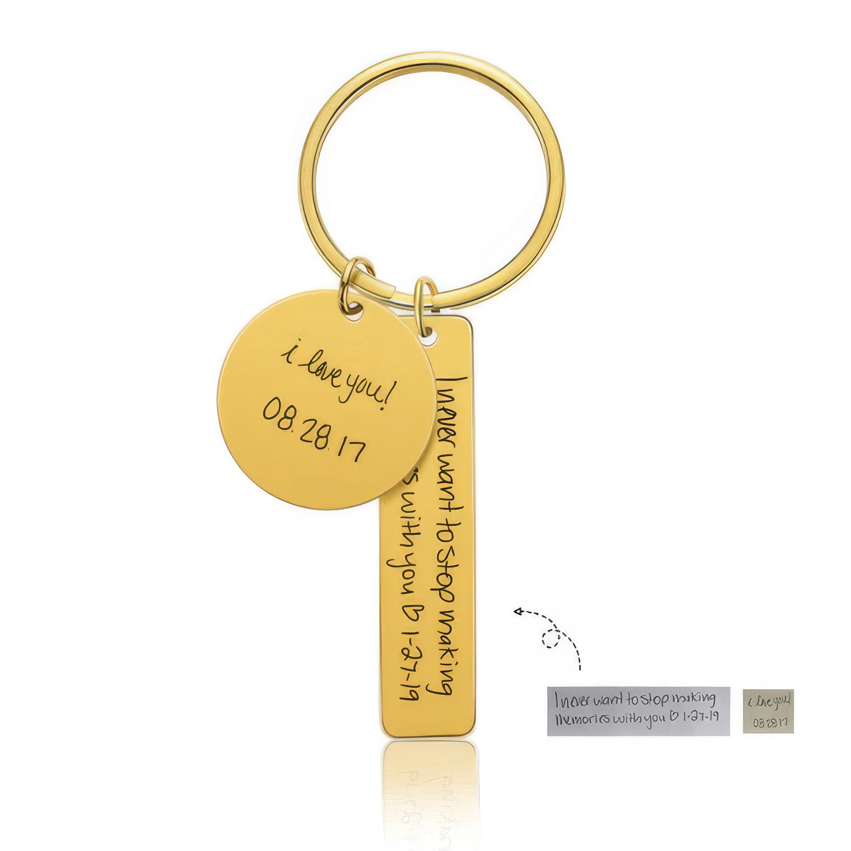 Personalized Bar Keychain Birthday Gift Engraved Picture Keyring For Family Friend,J-A-303