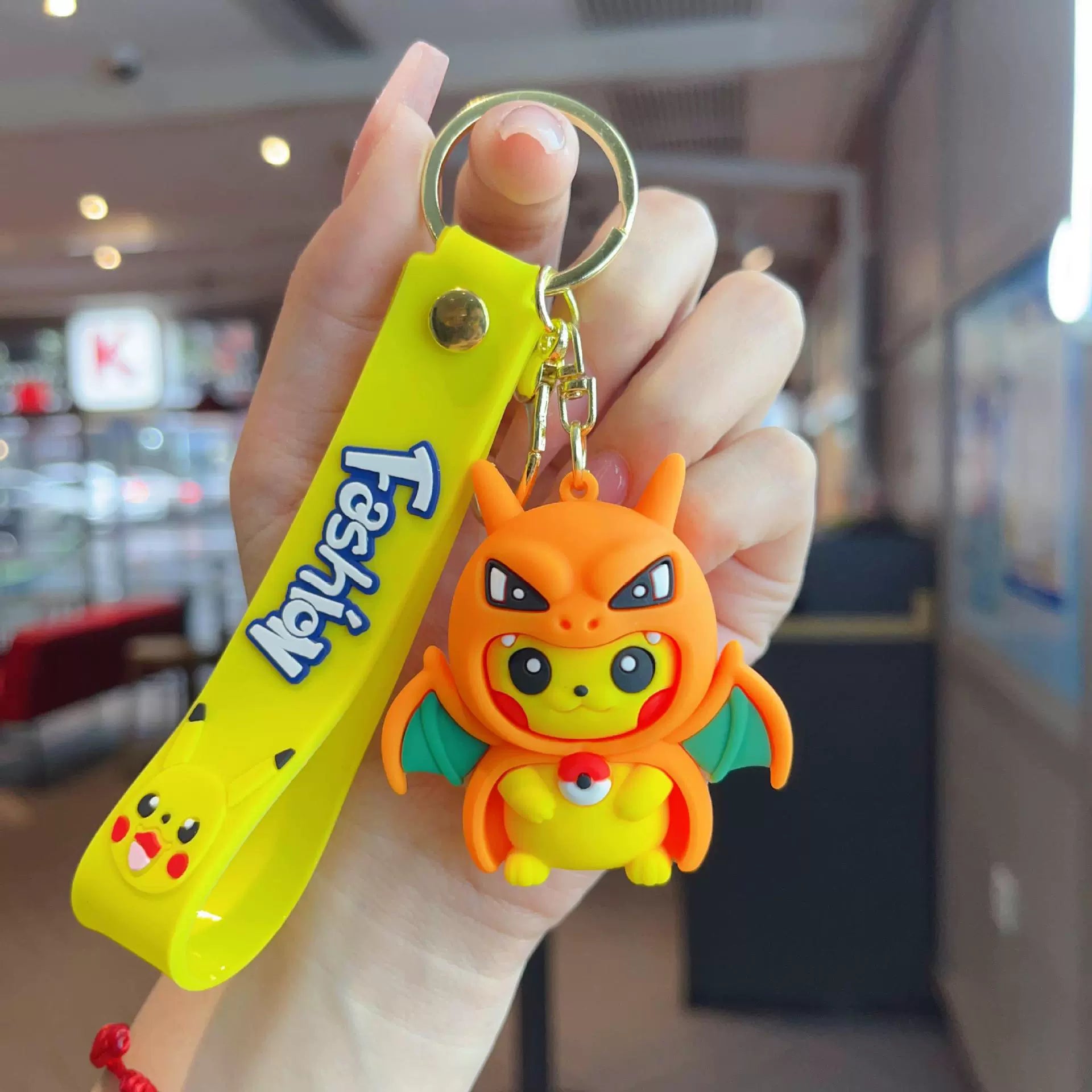 Cute Pikachu Cosplay Keychain,Decorative Bag Charm Gift for Friends,009