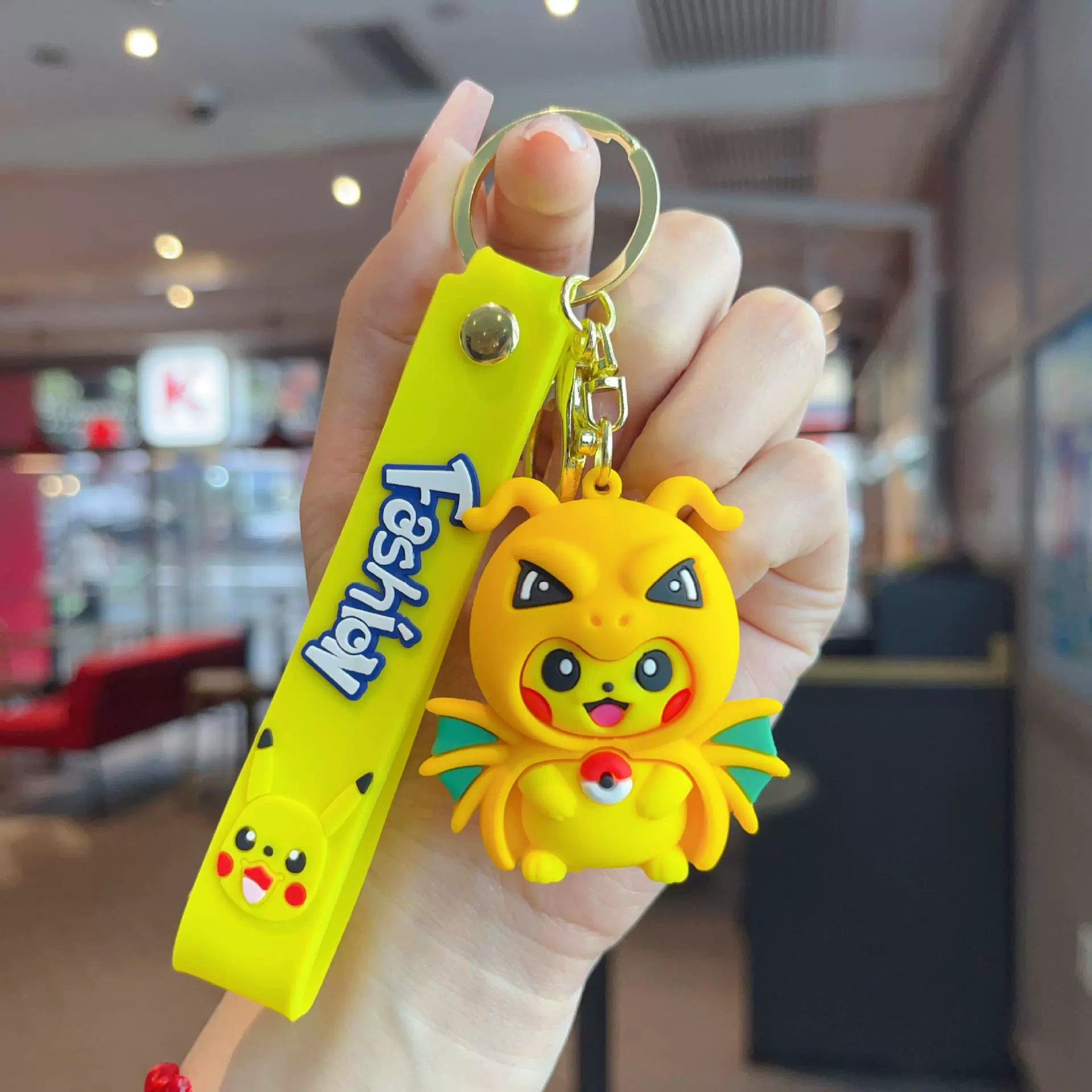 Cute Pikachu Cosplay Keychain,Decorative Bag Charm Gift for Friends,009