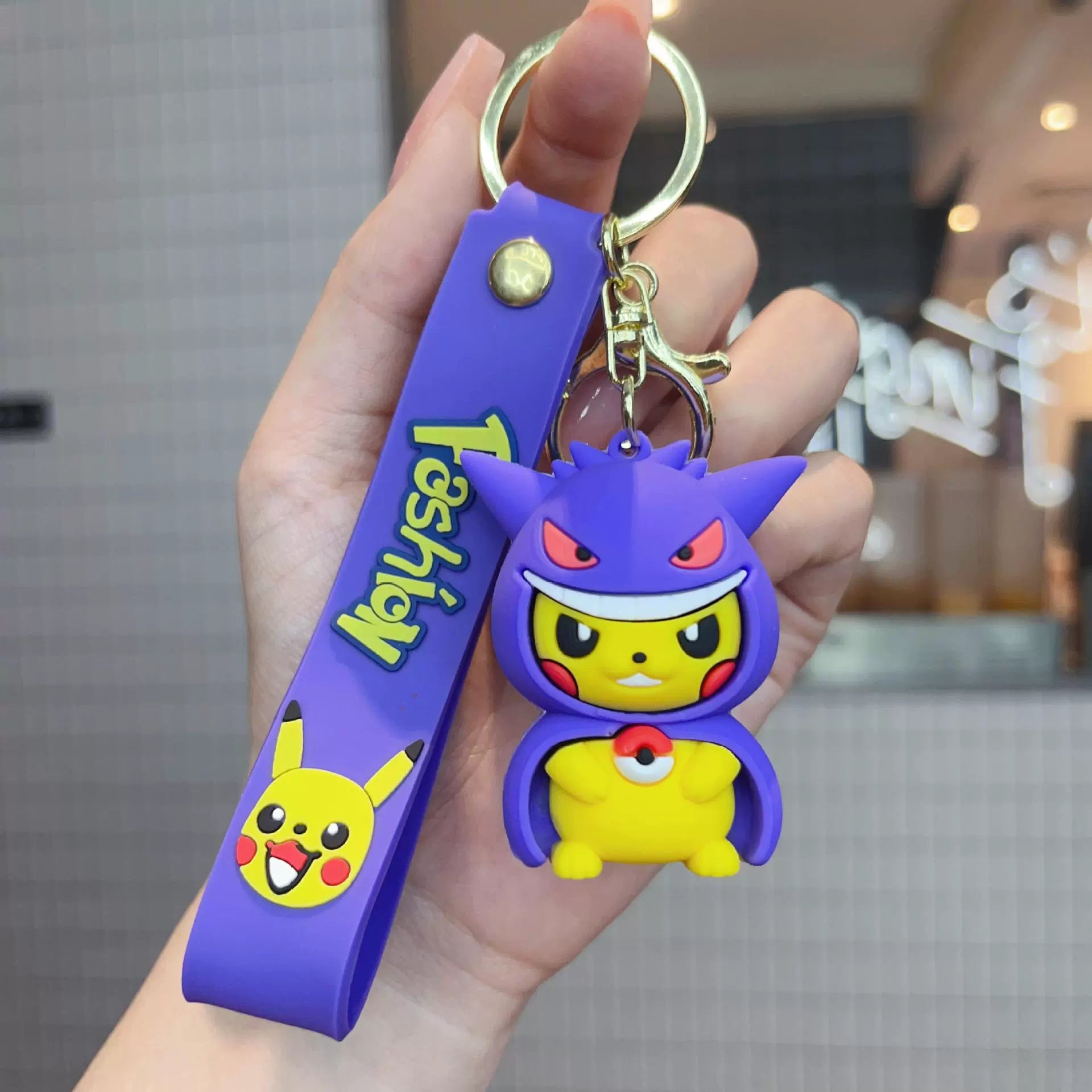 Cute Pikachu Cosplay Keychain,Decorative Bag Charm Gift for Friends,009