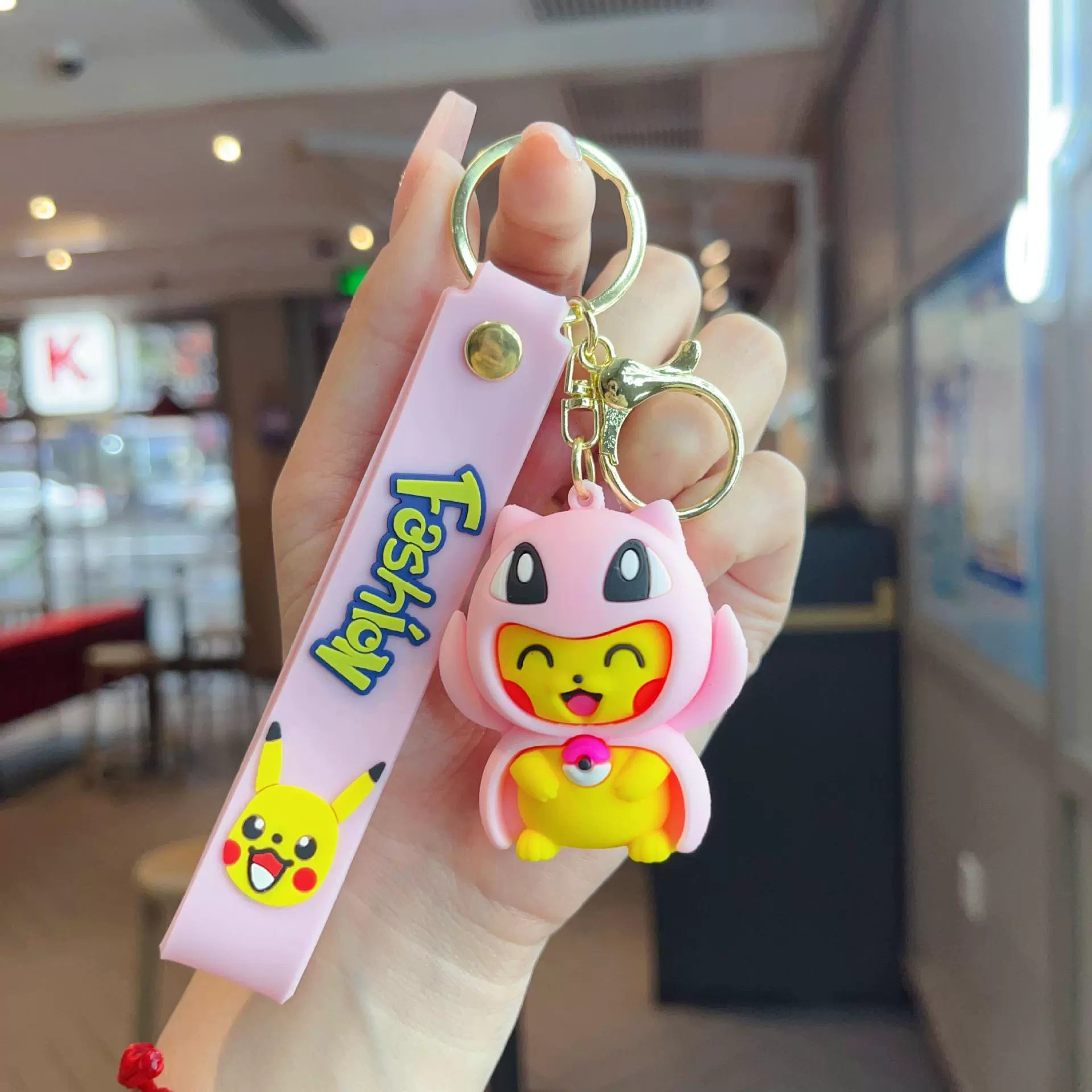 Cute Pikachu Cosplay Keychain,Decorative Bag Charm Gift for Friends,009