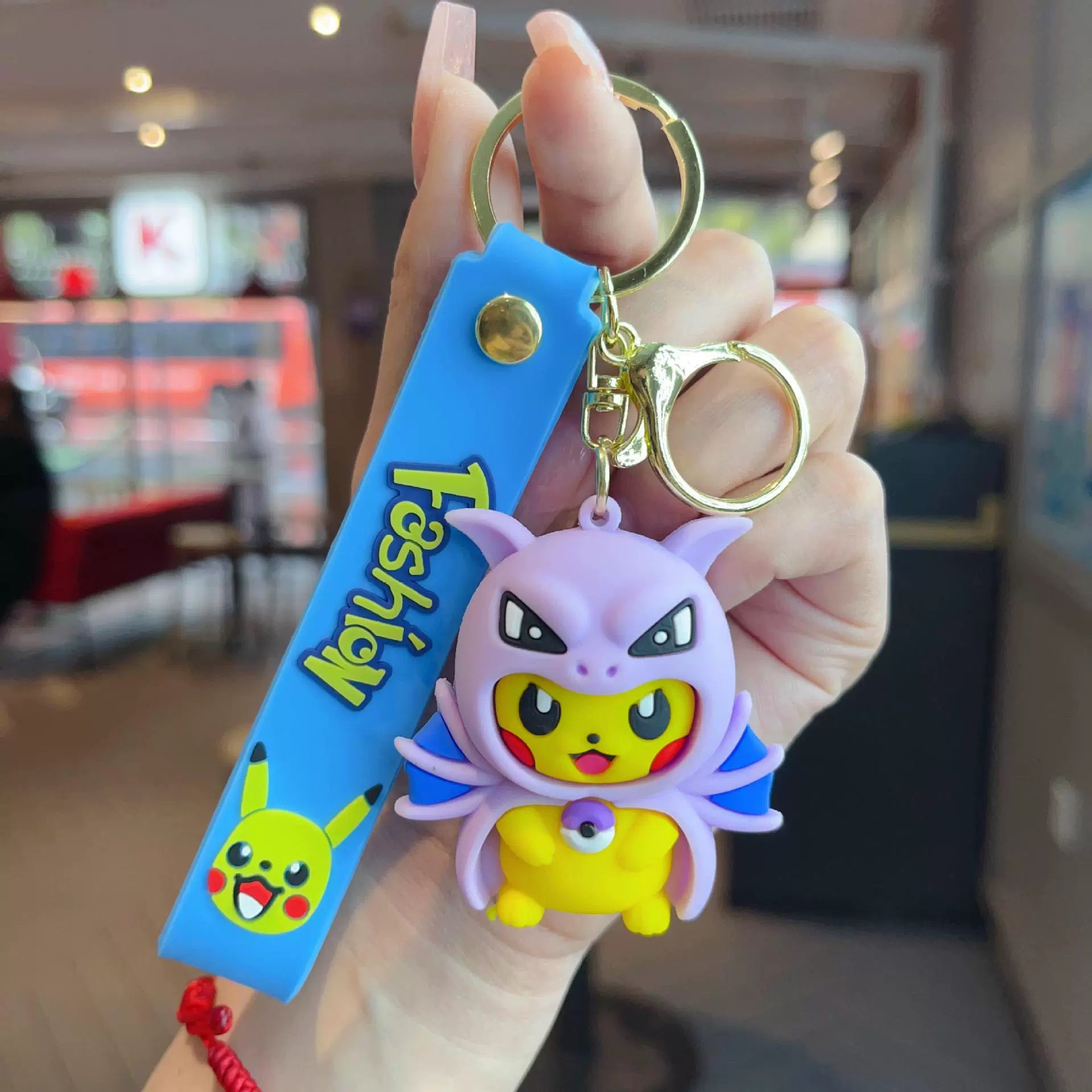 Cute Pikachu Cosplay Keychain,Decorative Bag Charm Gift for Friends,009