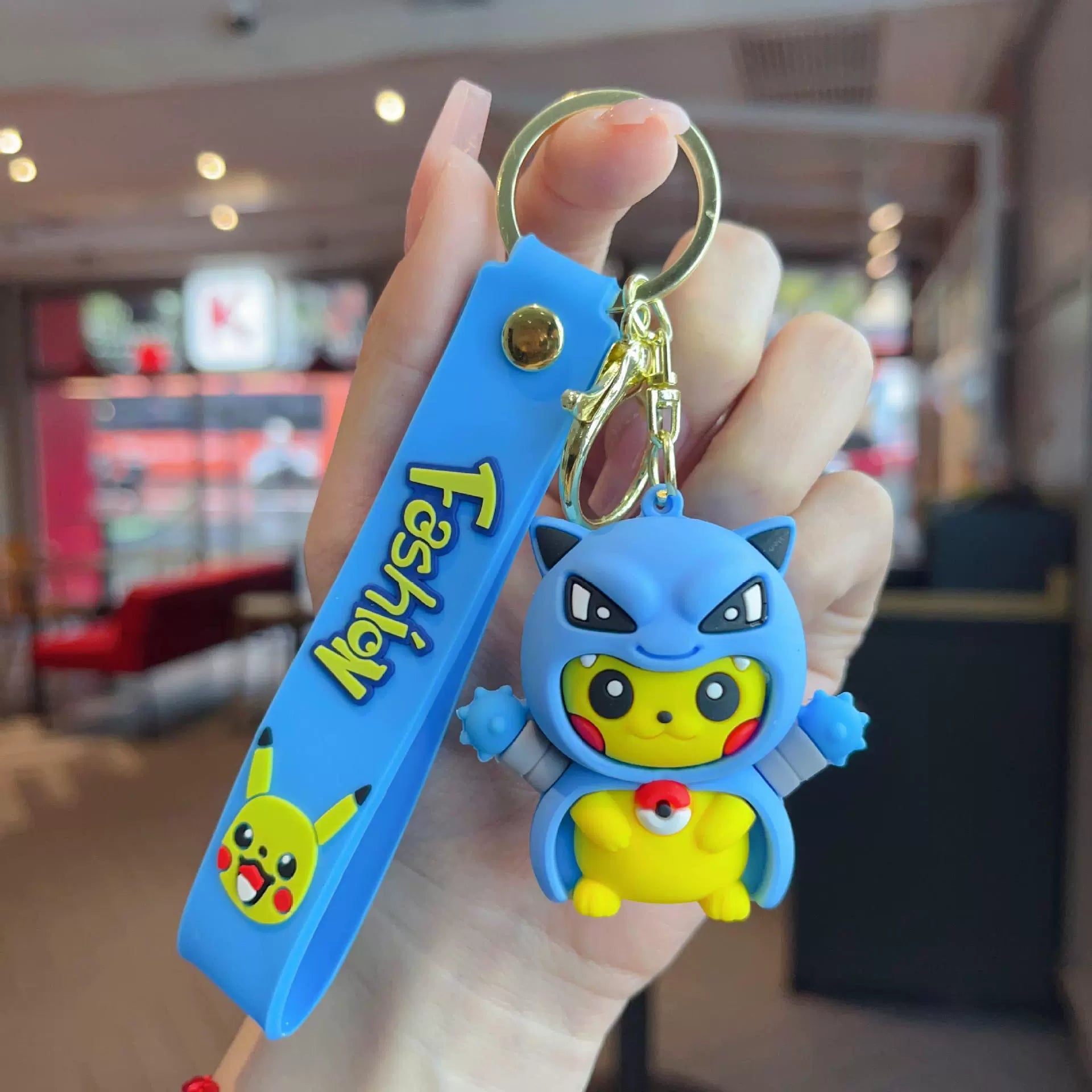 Cute Pikachu Cosplay Keychain,Decorative Bag Charm Gift for Friends,009