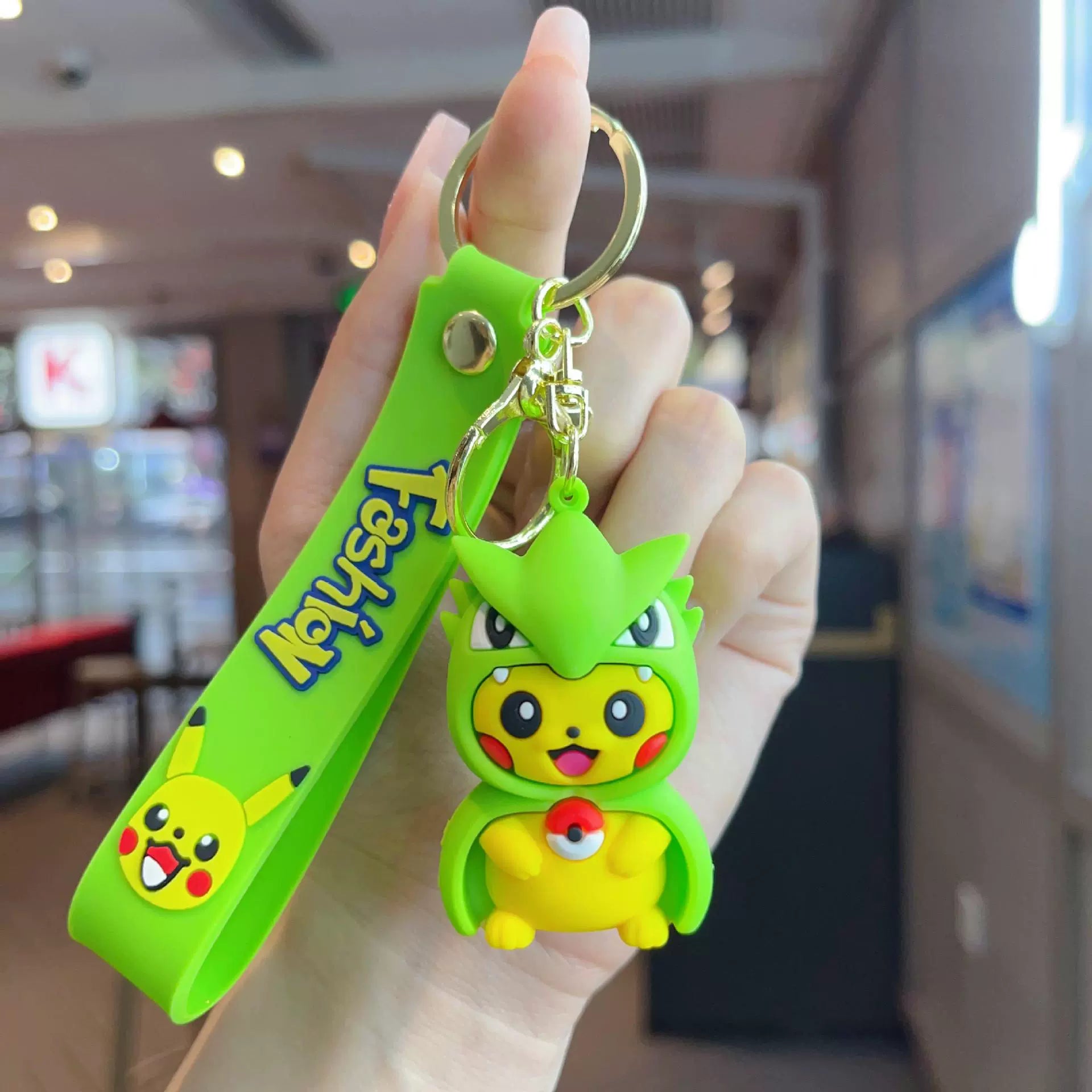 Cute Pikachu Cosplay Keychain,Decorative Bag Charm Gift for Friends,009