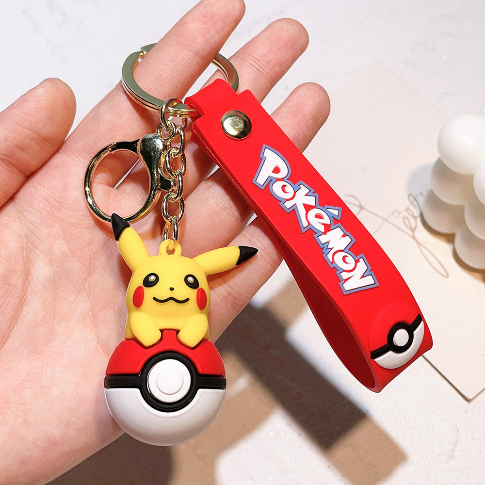 Creative Pokémon Poké Ball PVC Keychain,Cute Pokémon Pendant Anime Merchandise Fan Gift,004