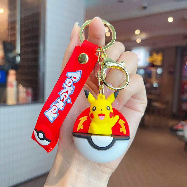 Creative Pokémon Poké Ball PVC Keychain,Cute Pokémon Pendant Anime Merchandise Fan Gift,004