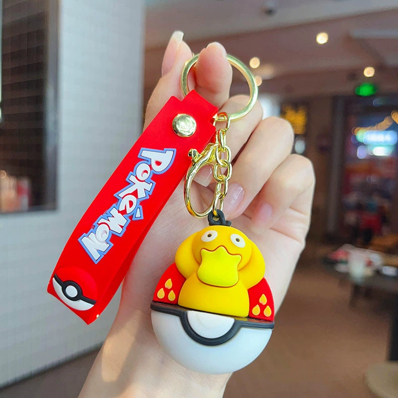 Creative Pokémon Poké Ball PVC Keychain,Cute Pokémon Pendant Anime Merchandise Fan Gift,004