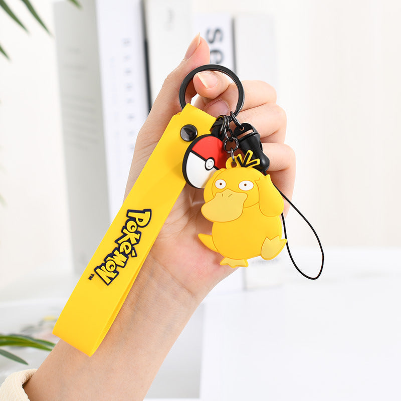 Pokémon Flat PVC Keychain - Cute Anime Collectible,Perfect Gift for Fans,002