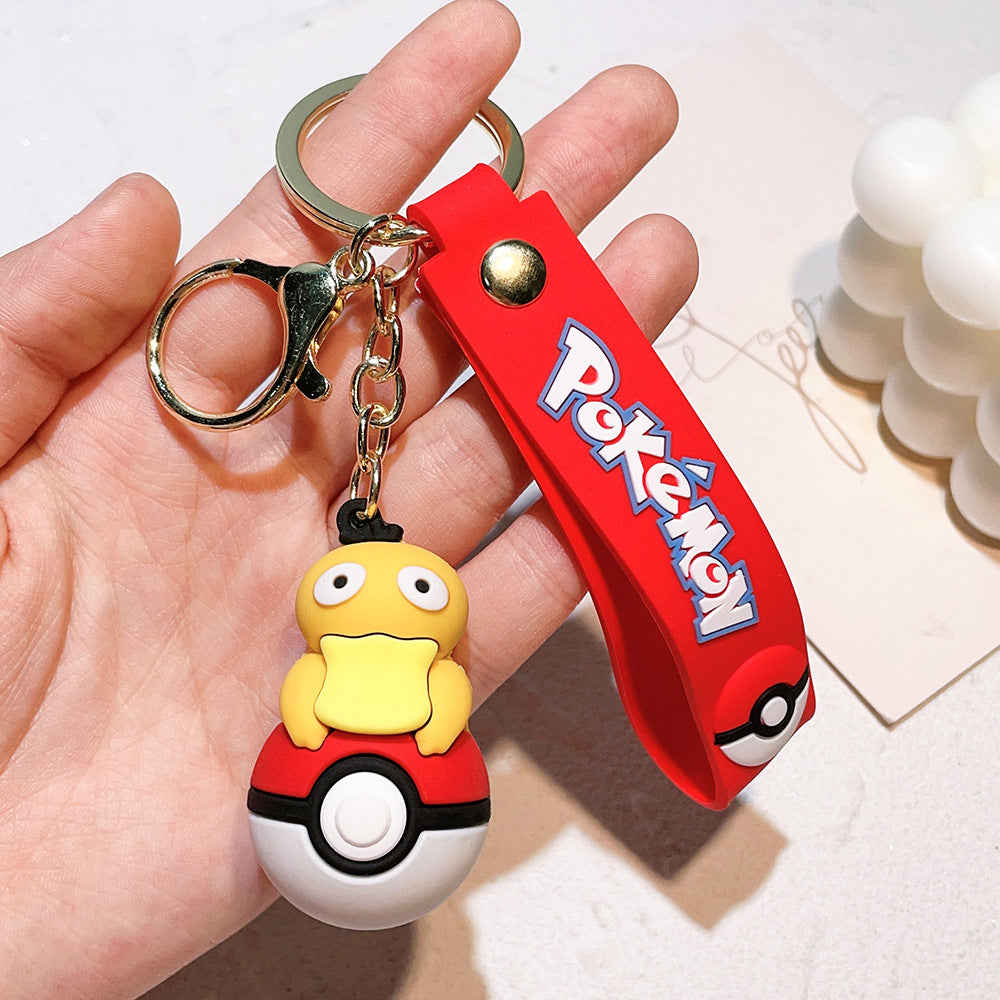 Creative Pokémon Poké Ball PVC Keychain,Cute Pokémon Pendant Anime Merchandise Fan Gift,004