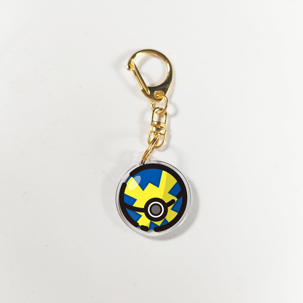 Pokémon Poké Ball Keychain - Double-Sided Acrylic DIY Cartoon Anime Creative Accessory,006