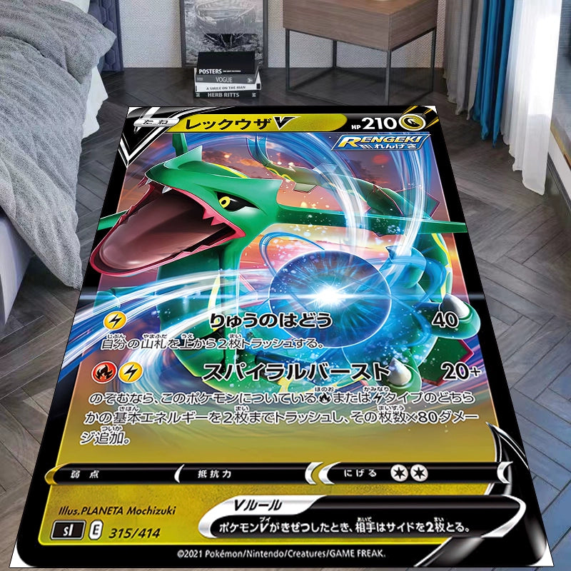 Rayquaza Anime Throw Blanket,Cozy and Soft,Ideal for Dragon-Type Fans,B-C-1081